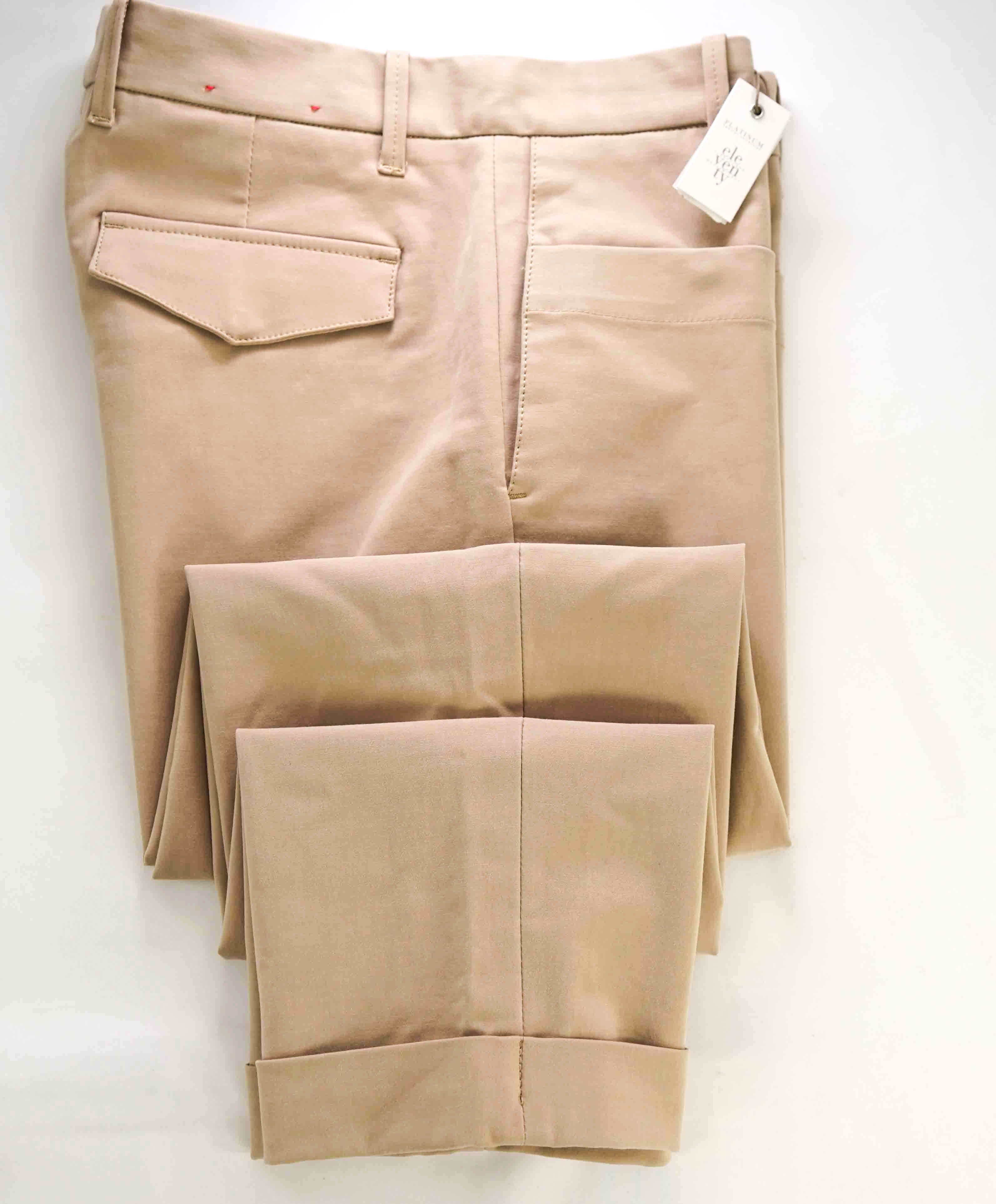 $695 ELEVENTY -Beige CASHMERE/Cotton/Elastane Patch Pocket Chino Pants- 33W