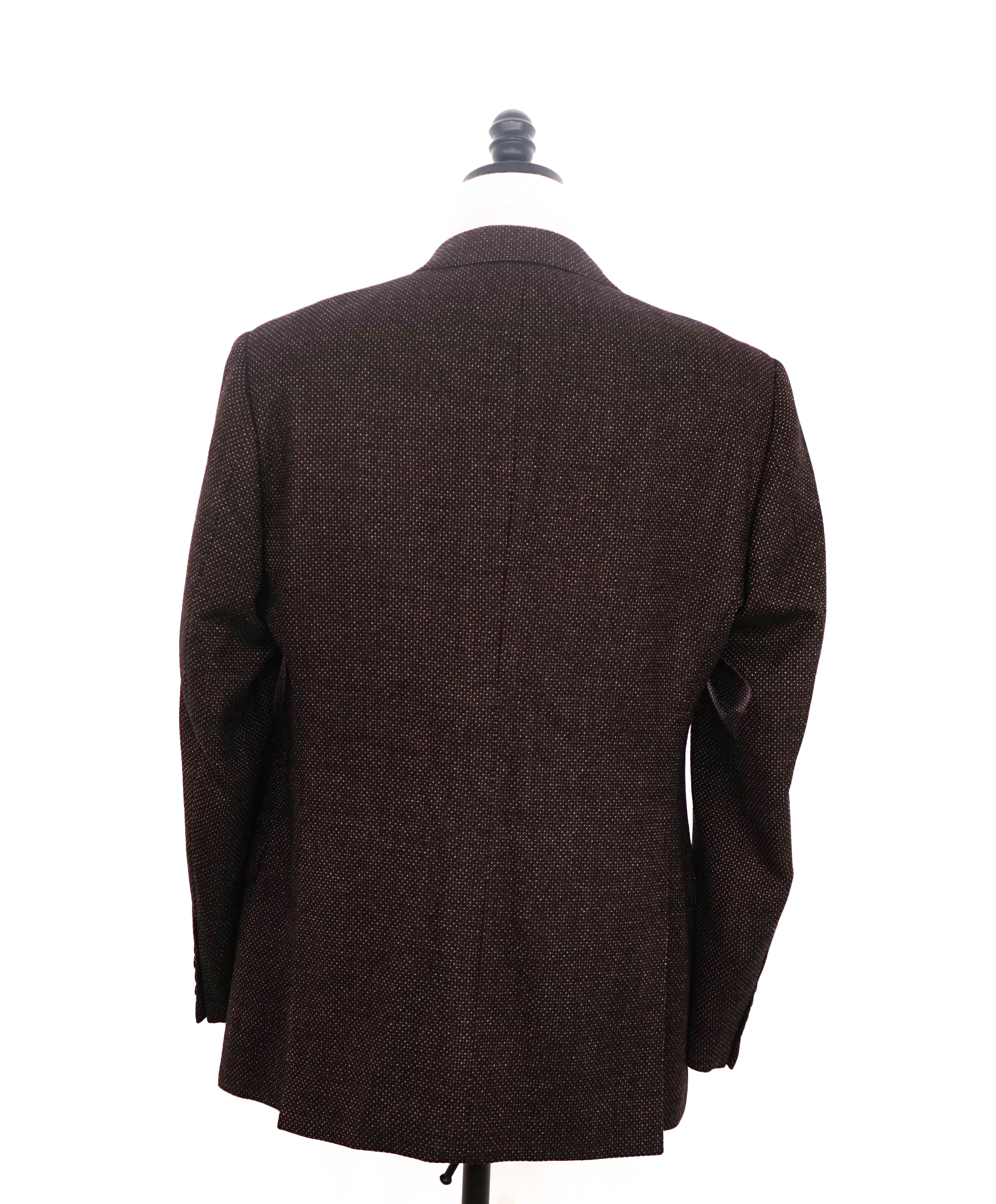 $1,495 ARMANI COLLEZIONI - "GIORGIO" Pink/Burgundy Birdeye Blazer- 42R