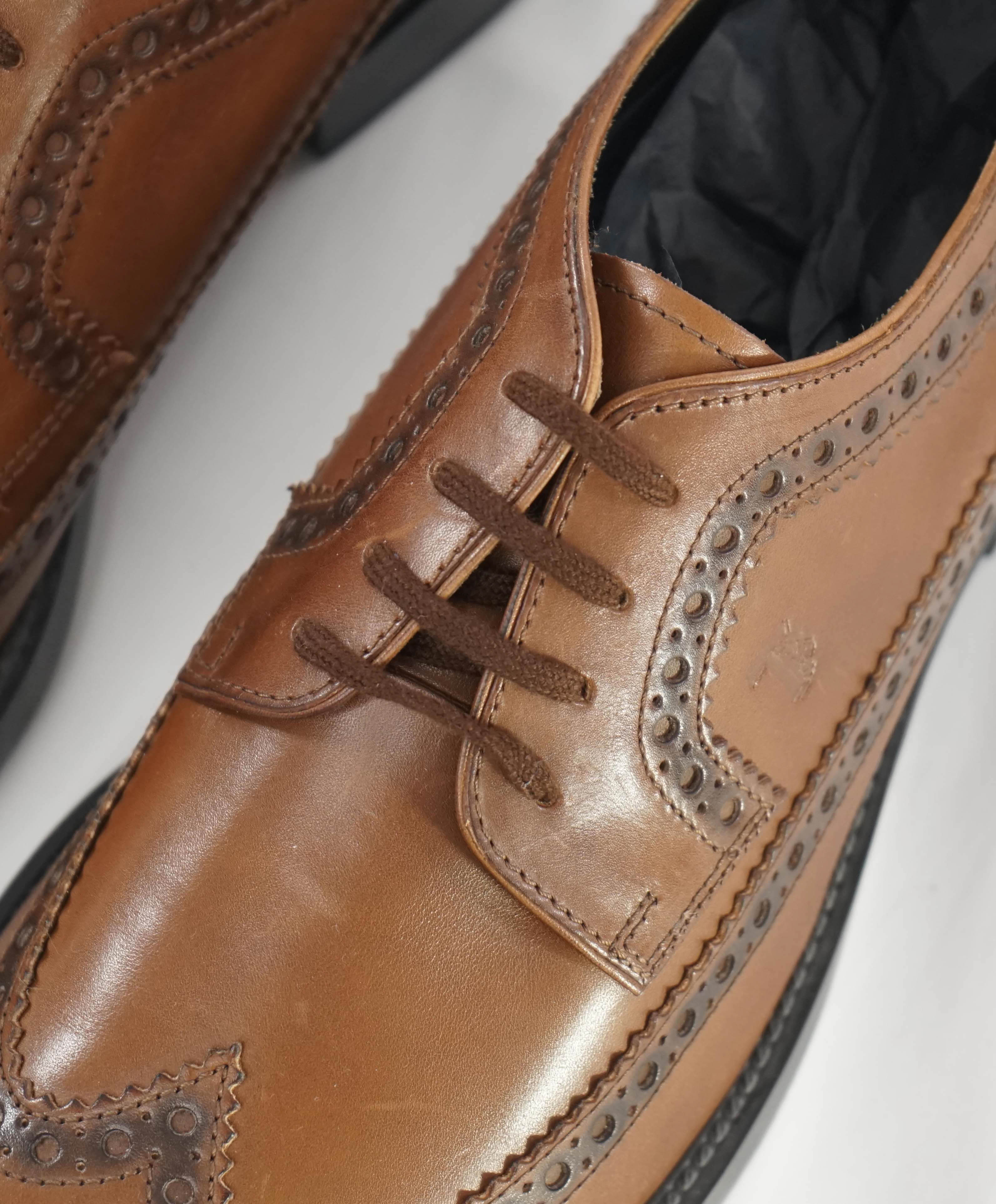 TOD’S - Brown Patina Classic Brogue Lace-Up Oxfords - 10.5 US (9.5 IT)