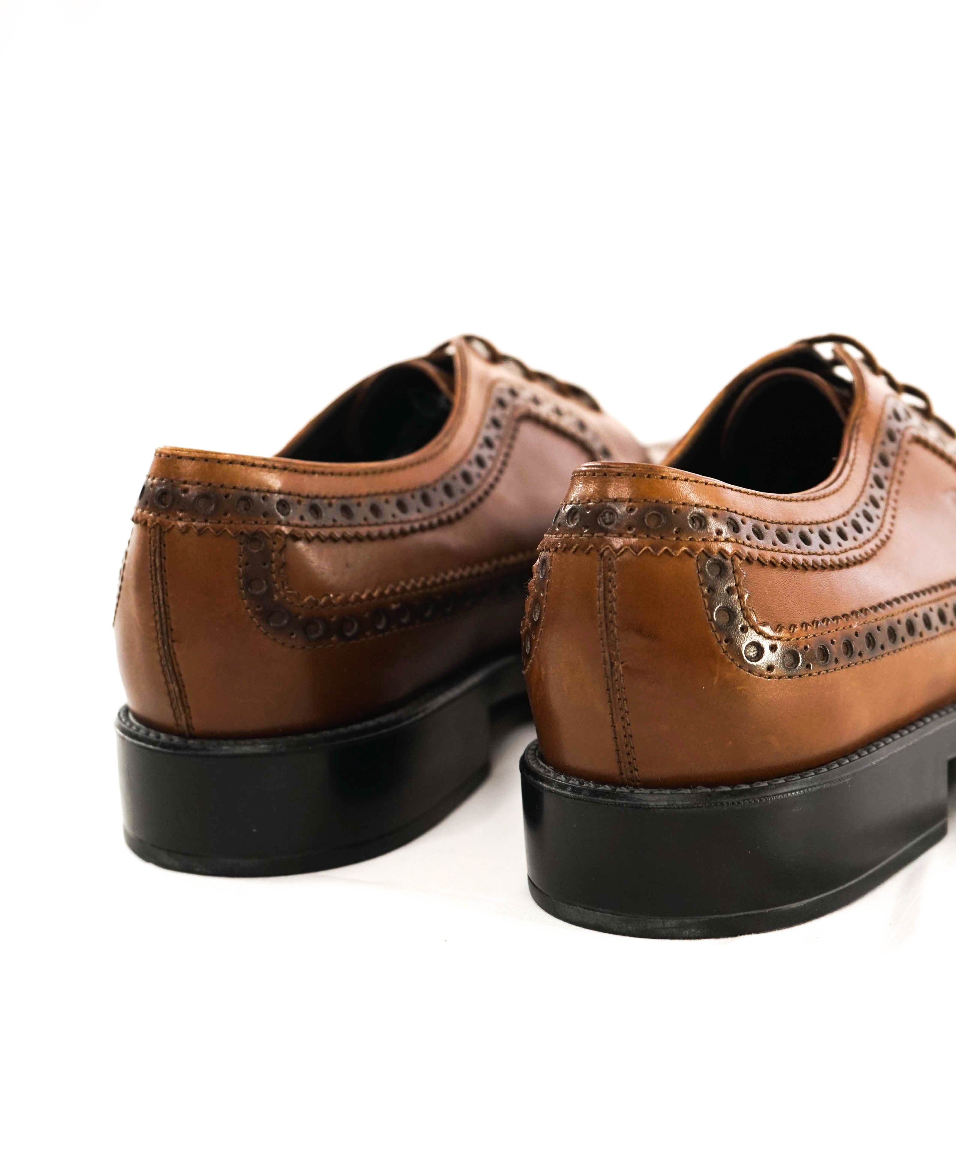 TOD’S - Brown Patina Classic Brogue Lace-Up Oxfords - 10.5 US (9.5 IT)