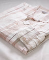 $495 ELEVENTY - *ALT STRIPE* Havana Collar LINEN/Cotton Shirt - M