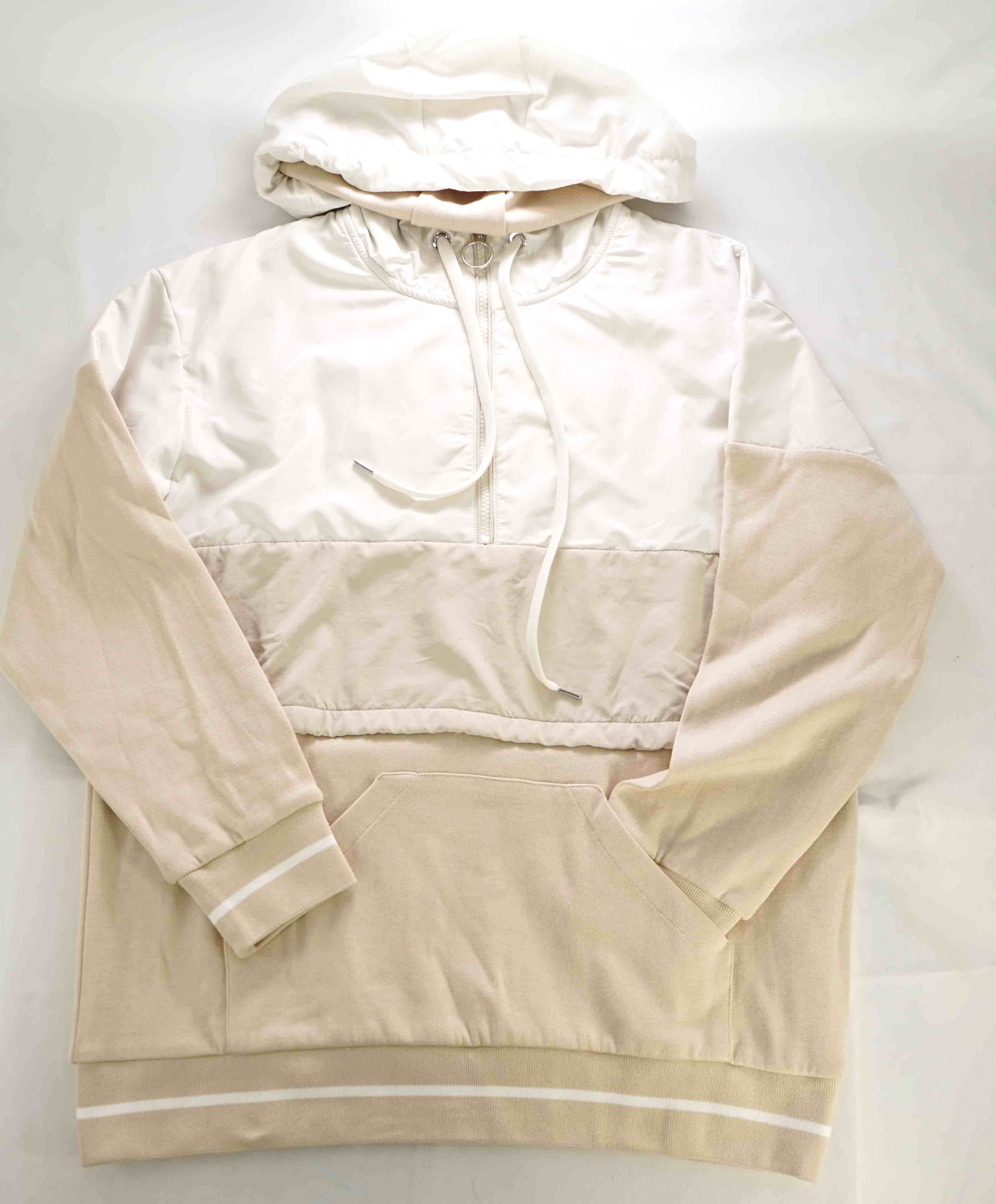 $1,245 ELEVENTY - Mixed Media Hoodie ATHLEISURE Hoodie Sweater - S (WOMENS)