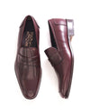 $850 SALVATORE FERRAGAMO - "Lionel" Burgundy Oxblood Penny Loafers - 7 EE