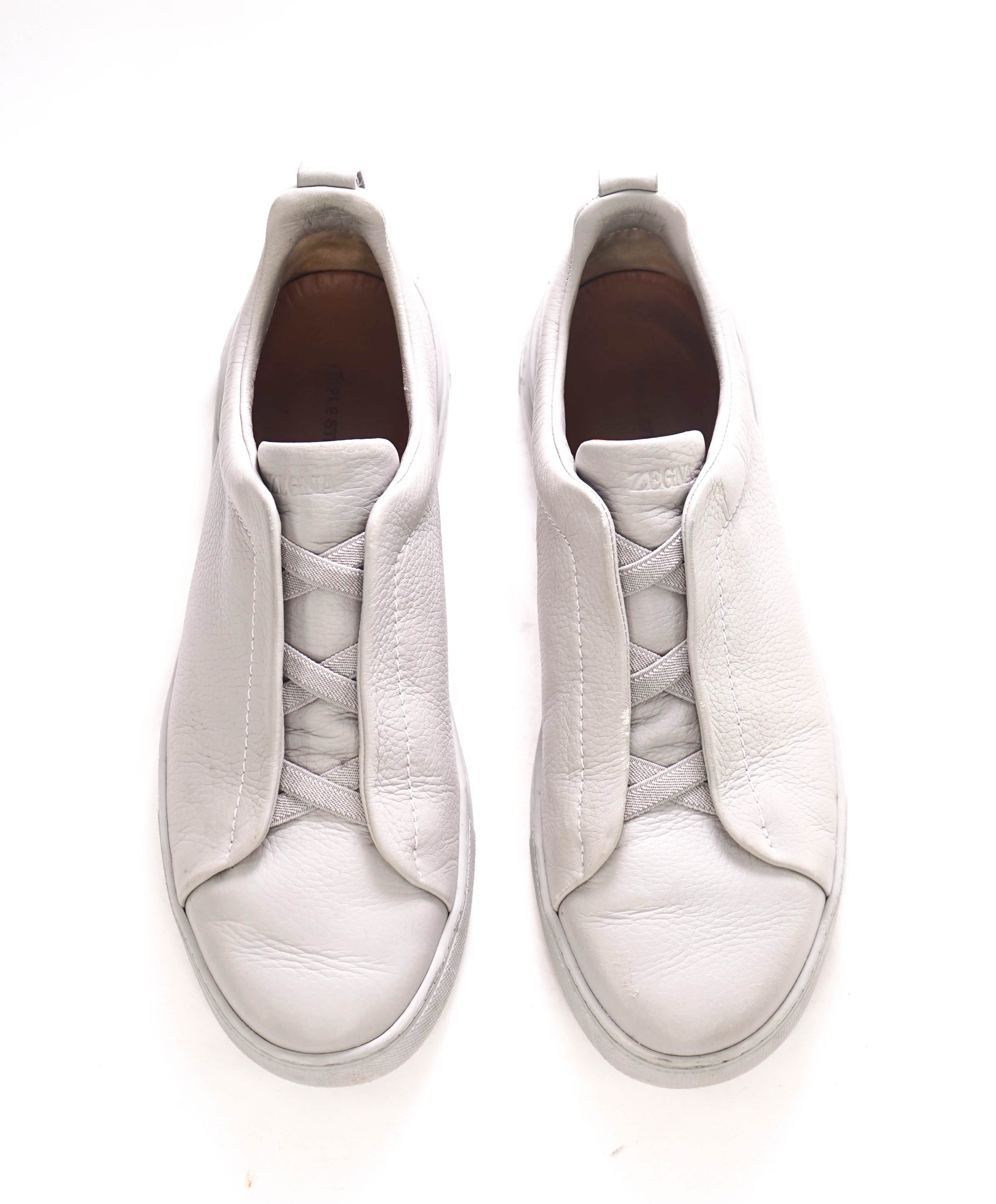 $1,150 ERMENEGILDO ZEGNA - COUTURE "Triple Stitch" Deerskin Sneakers - 11 US (44 EU)