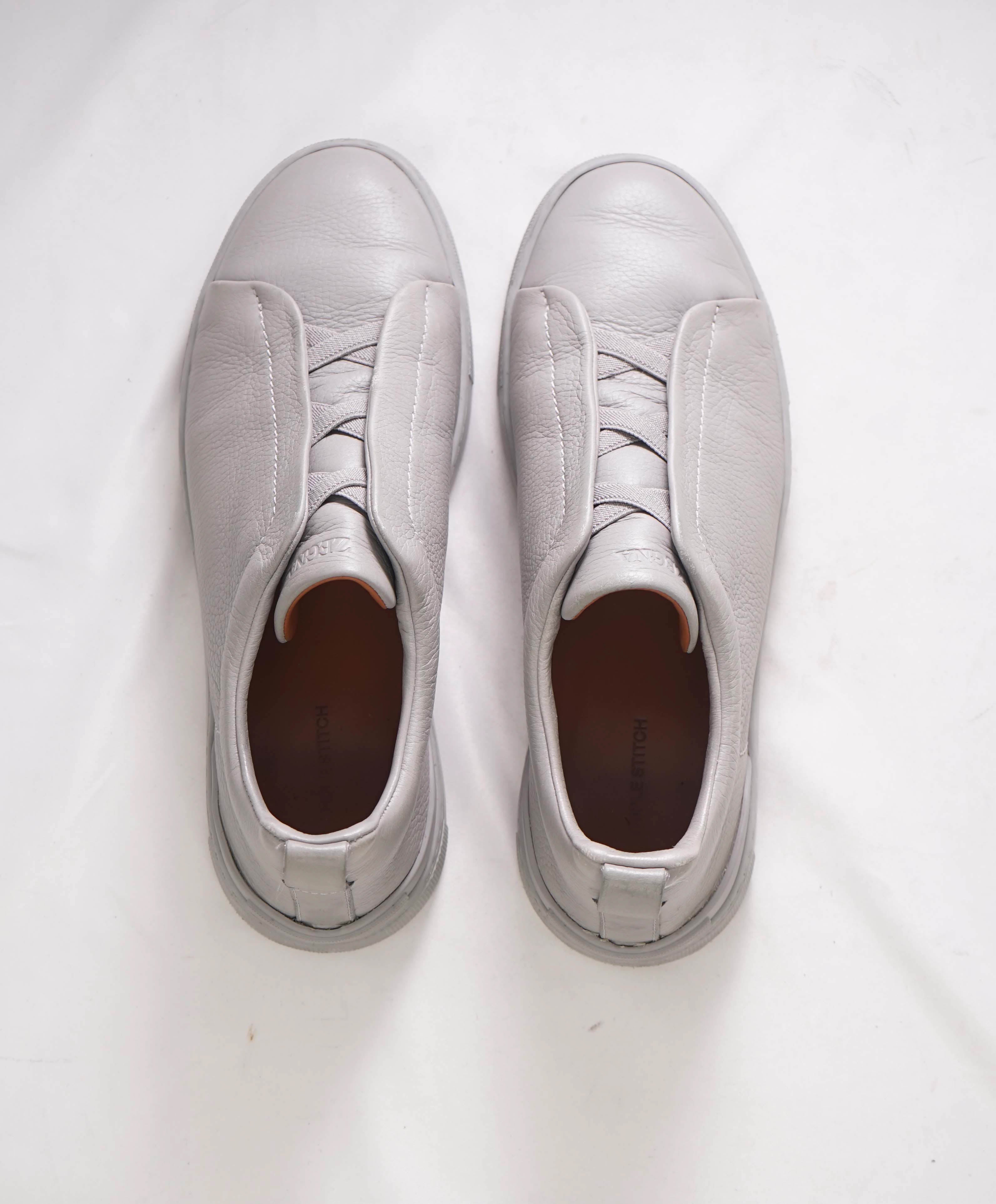 $1,150 ERMENEGILDO ZEGNA - COUTURE "Triple Stitch" Deerskin Sneakers - 11 US (44 EU)