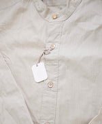 $495 ELEVENTY - *BAND COLLAR* MOP Button Sage Soft Dress Shirt - M