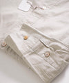 $495 ELEVENTY - *BAND COLLAR* MOP Button Sage Soft Dress Shirt - M