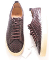 $695 ELEVENTY - Brown Woven Leather Sneaker - 11 US (44EU)