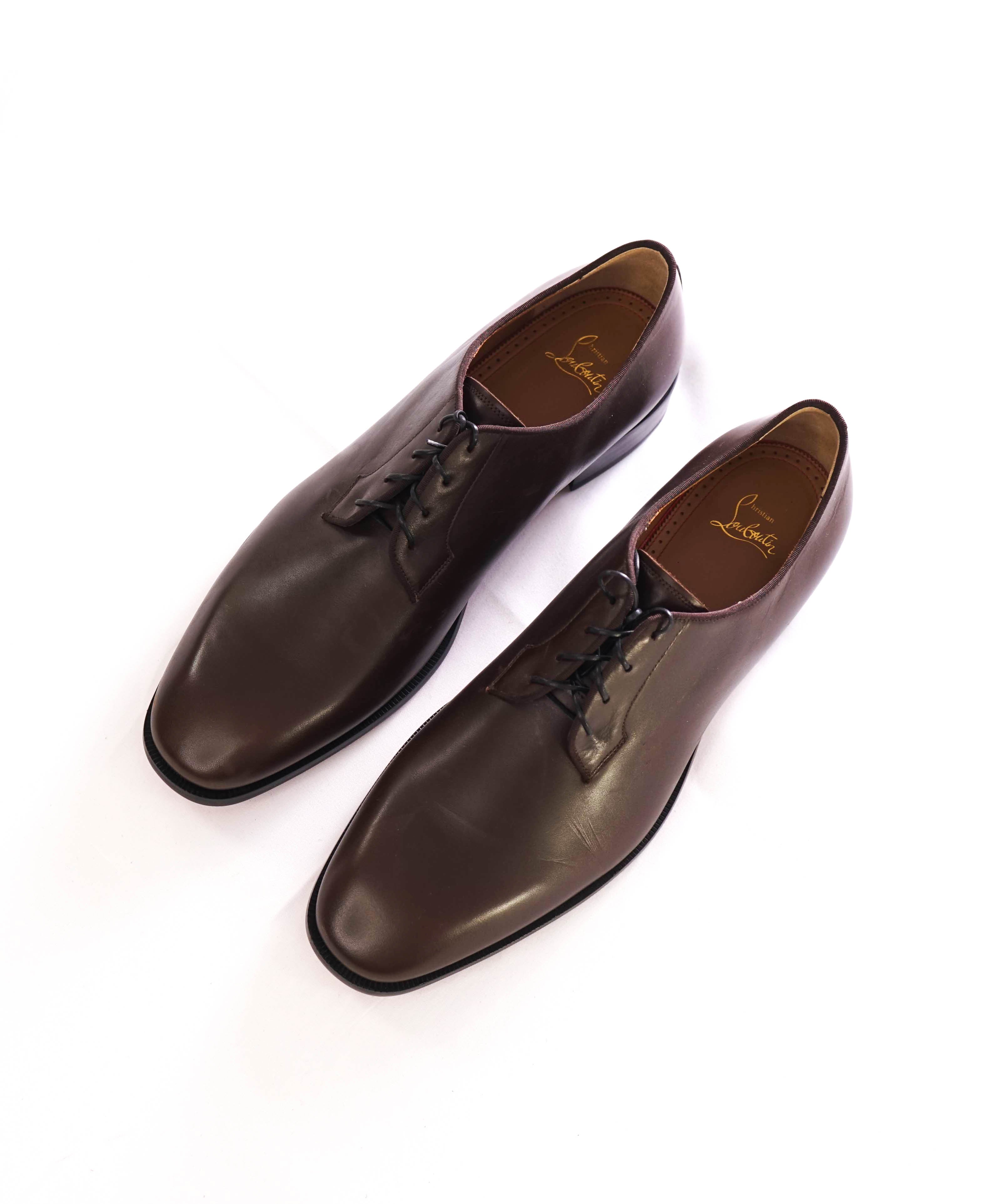 $1,250 CHRISTIAN LOUBOUTIN - Brown Iconic Lace-Up Oxfords - 13 US (46EU)