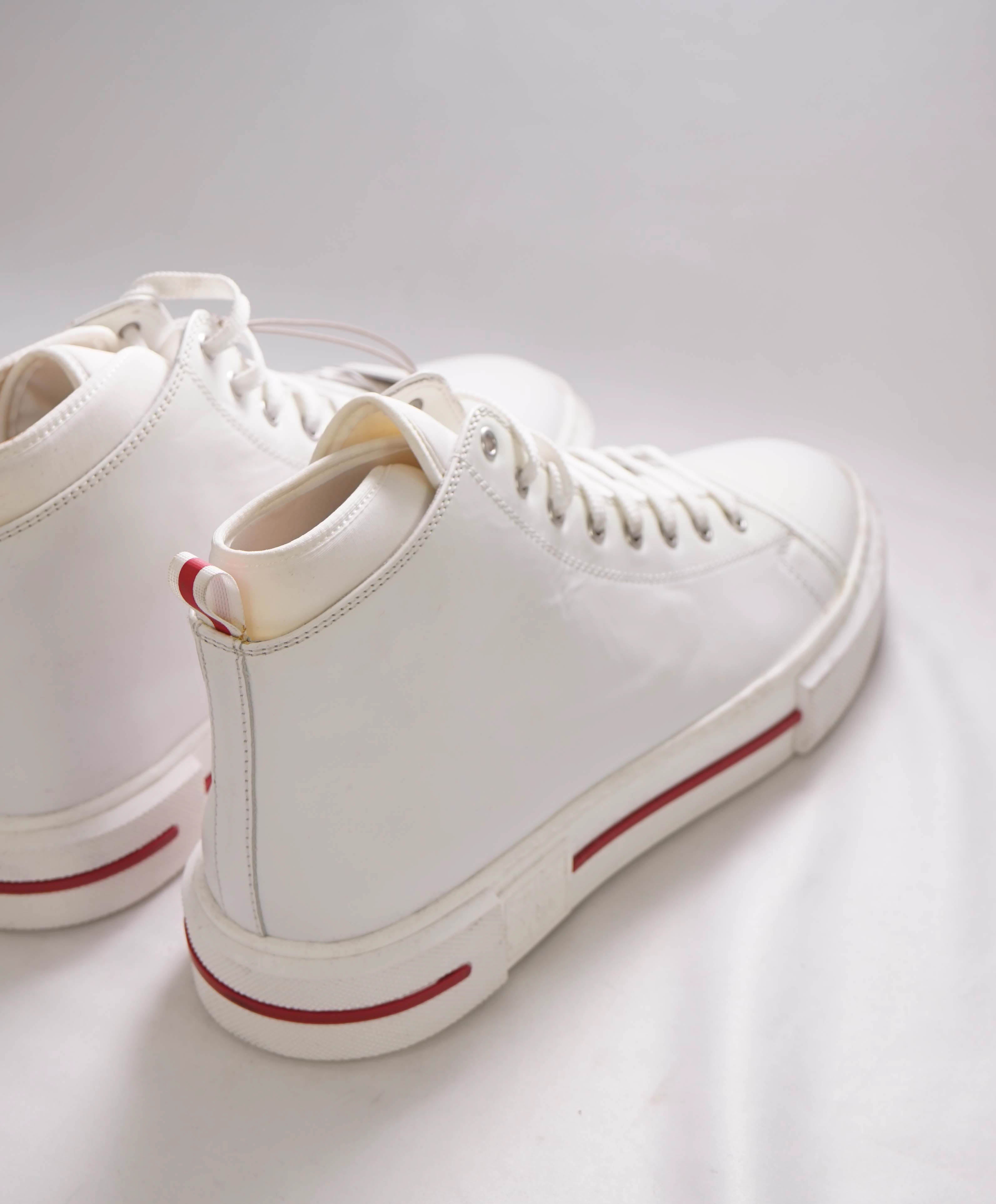 $695 ELEVENTY - Hight Top White Chunky Leather Sneaker - 11 US (44EU)