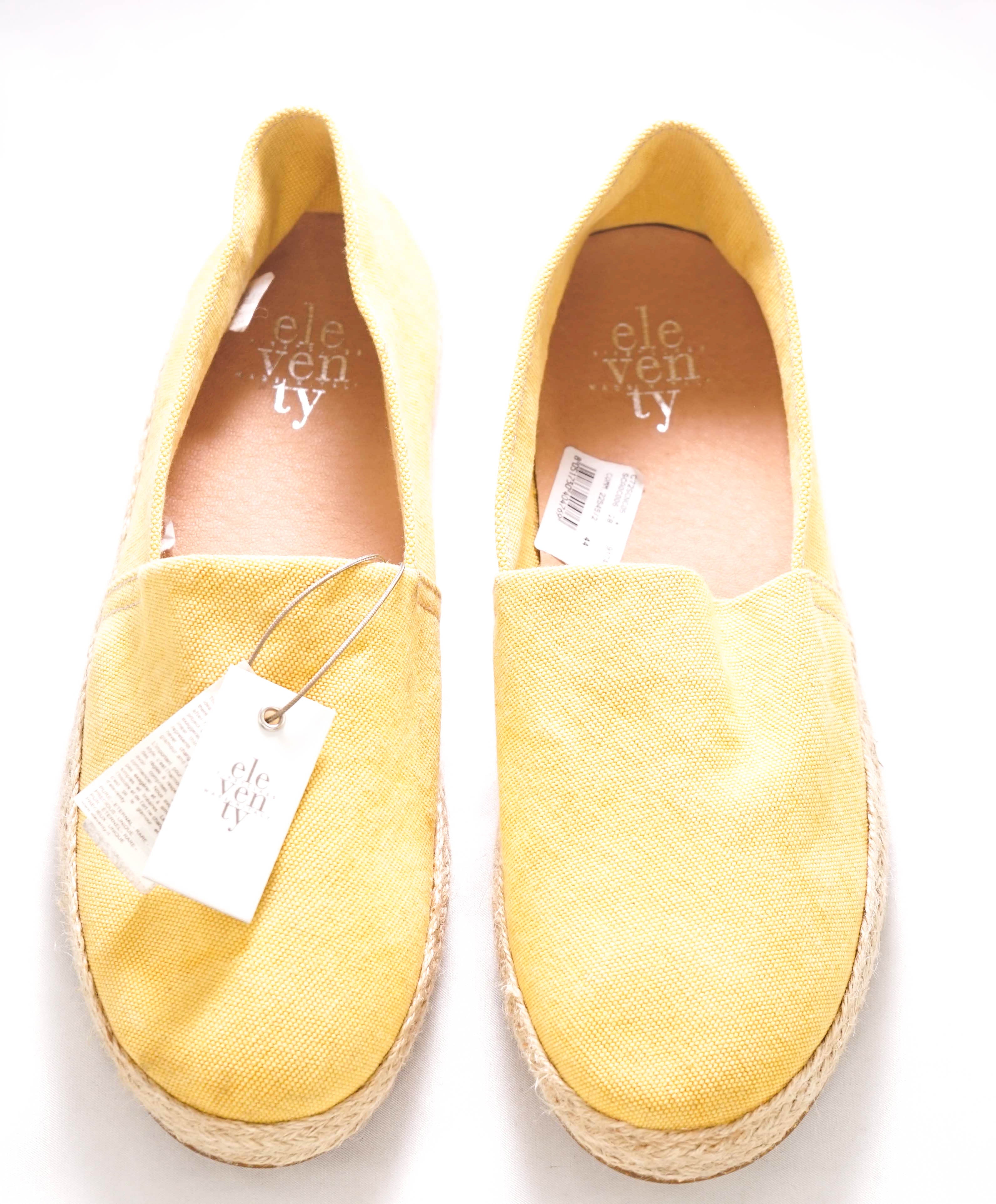 $495 ELEVENTY - Pastel Yellow Espadrille Slip-On - 11 US (44EU)