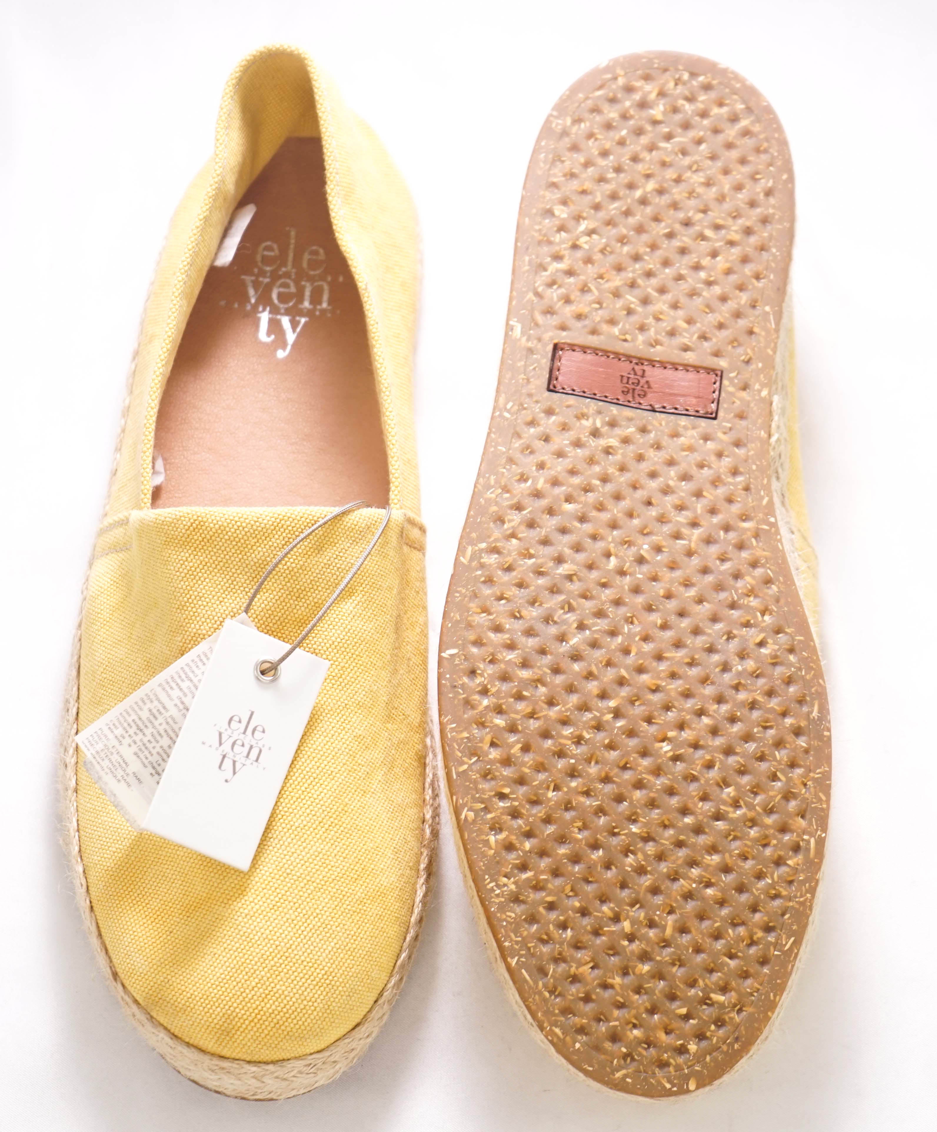 $495 ELEVENTY - Pastel Yellow Espadrille Slip-On - 11 US (44EU)