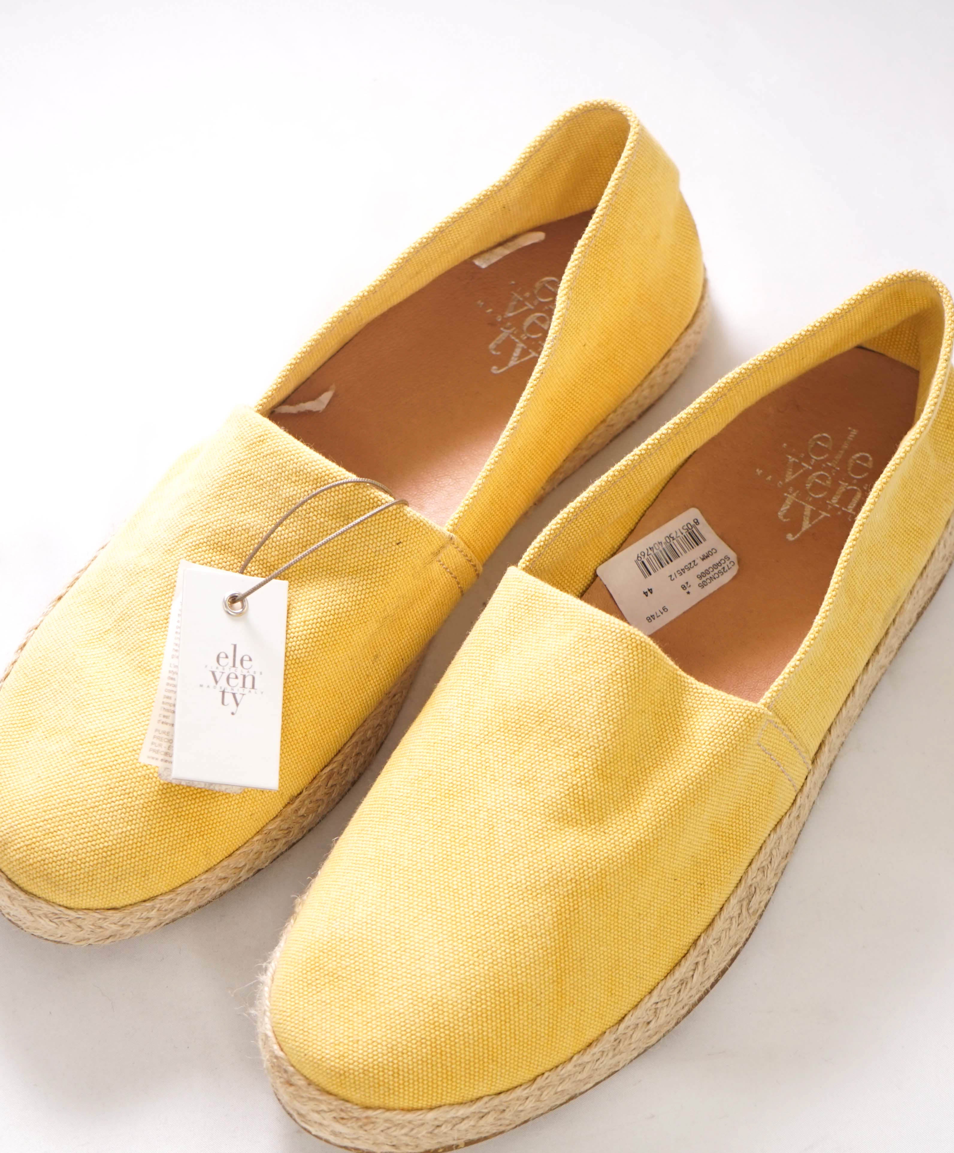 $495 ELEVENTY - Pastel Yellow Espadrille Slip-On - 11 US (44EU)