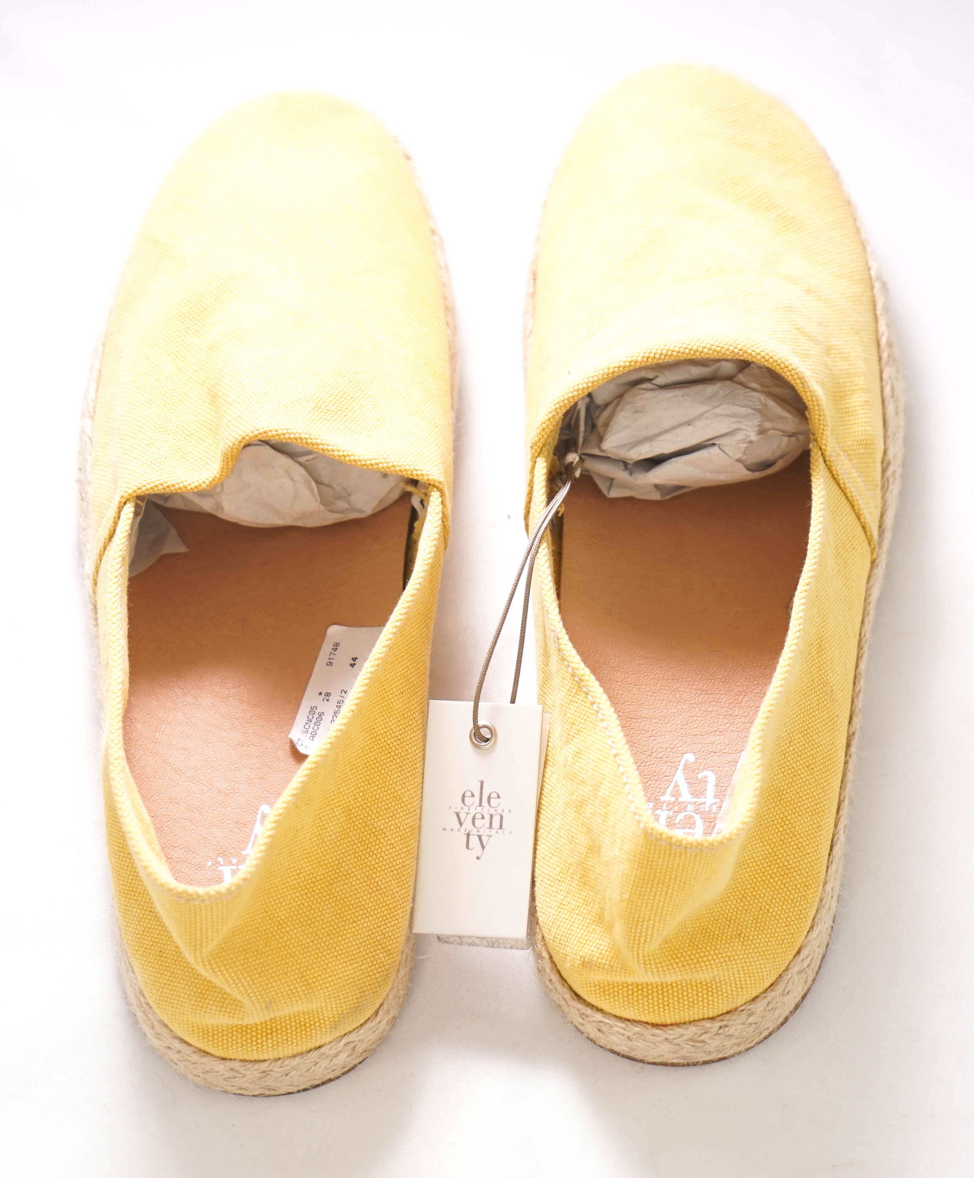 $495 ELEVENTY - Pastel Yellow Espadrille Slip-On - 11 US (44EU)