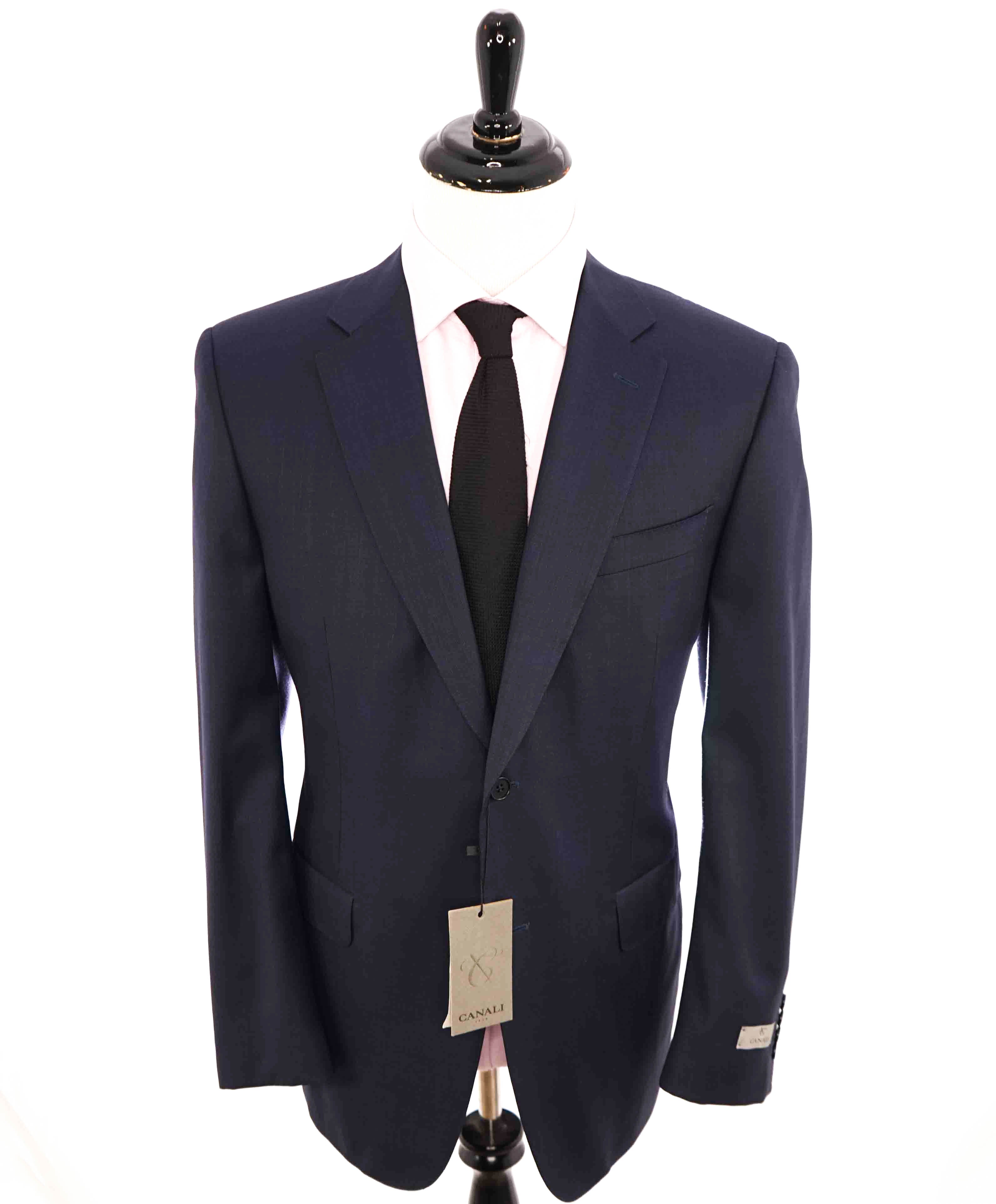 $1,895 CANALI - "TRAVEL WATER RESISTANT" Blue Textured Wool Blazer - 46R