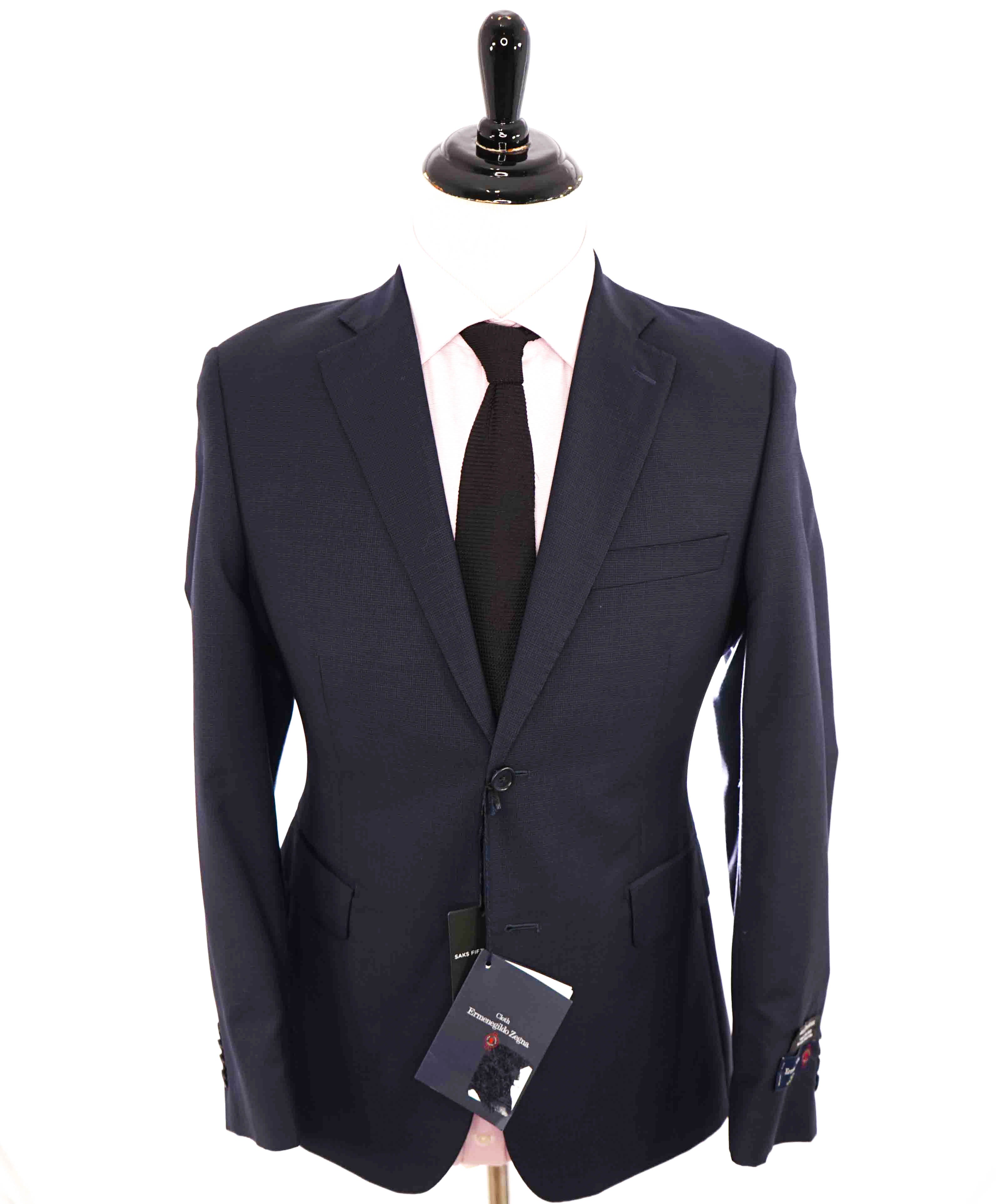 $1,295 ERMENEGILDO ZEGNA - By SAKS FIFTH AVENUE "Slim" Blue Check Suit - 38S