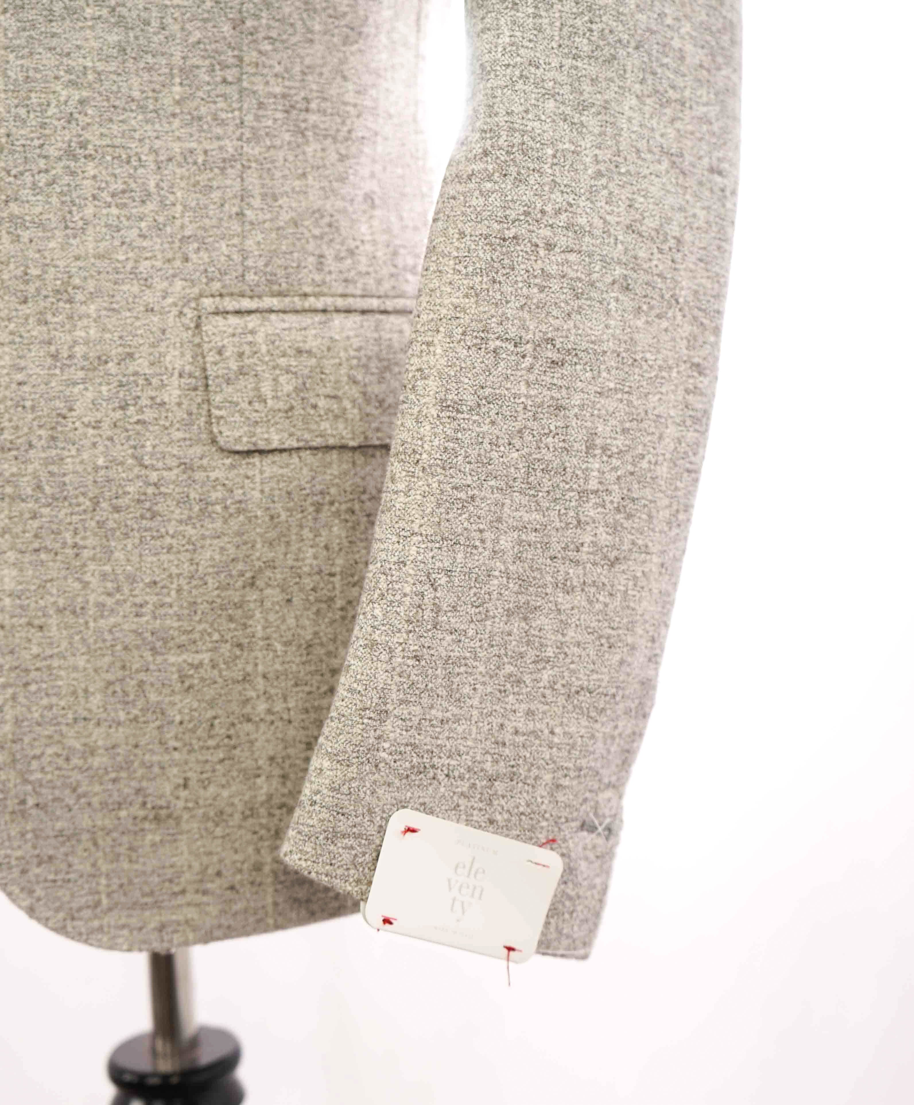 $3,195 ELEVENTY - ALPACA Blend Gray Fleck Semi-Lined Blazer - 40 US (50EU)