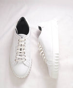 $750 SALVATORE FERRAGAMO - *Rhinoceros* White Gancini Sneaker - 6 M US