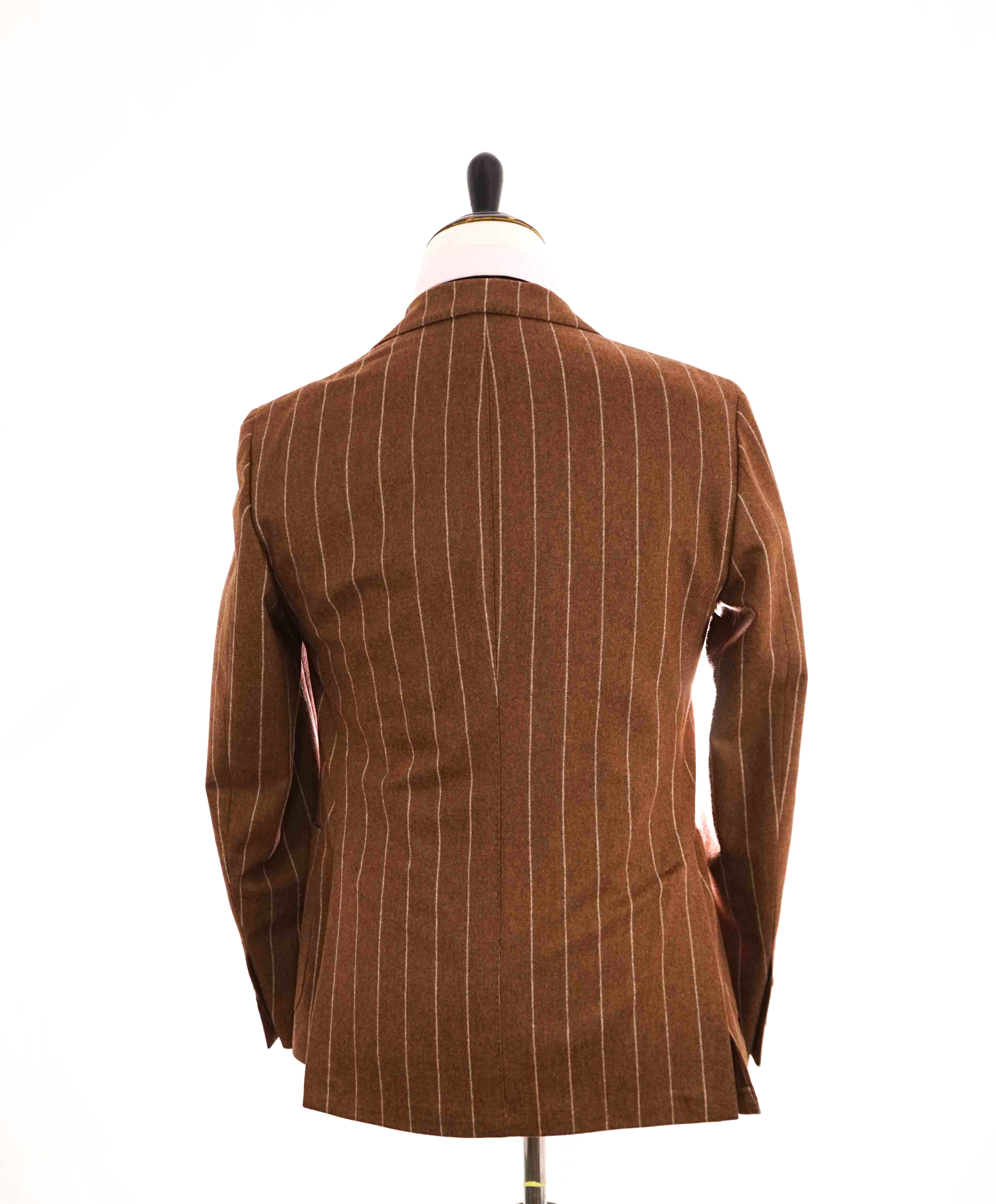 $2,045 ELEVENTY -*PLATINUM LINE* CASHMERE Brown Chalk Stripe Blazer- 40US