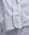 $575 ZEGNA - (ERMENEGILDO) "100 Fili" Blue Subtle Stripe Button Down Shirt - 15.5 (39)