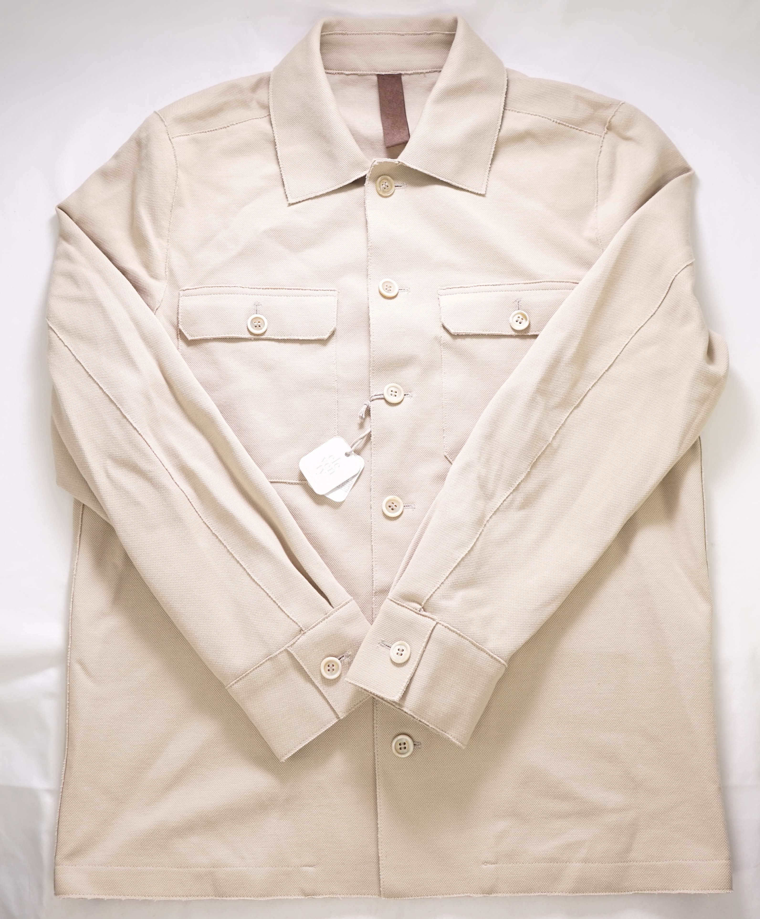 $895 ELEVENTY PLATINUM - Neutral Safari Pocket Shirt Jacket Coat - (40US) M