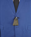 $6,900 ZILLI - Blue Power Suit MOP Buttons With LOGO SILK Lining Suit - 52R (62EU)