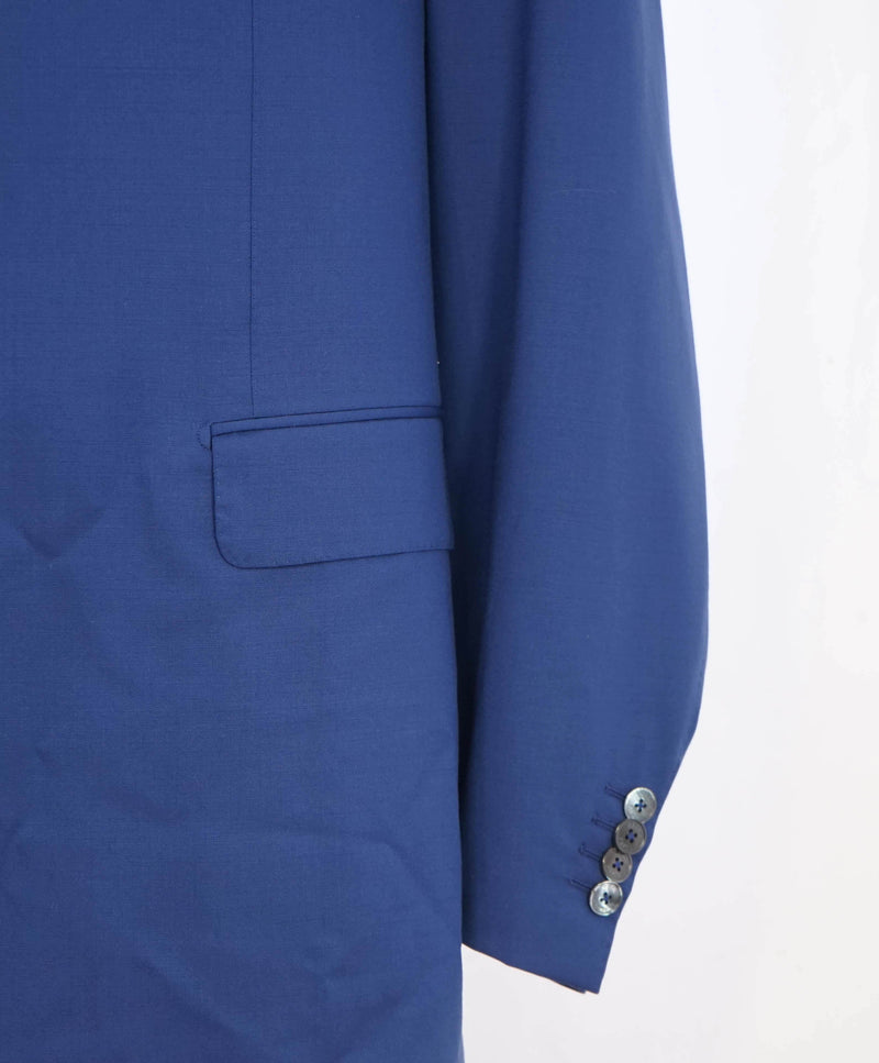 $6,900 ZILLI - Blue Power Suit MOP Buttons With LOGO SILK Lining Suit - 52R (62EU)