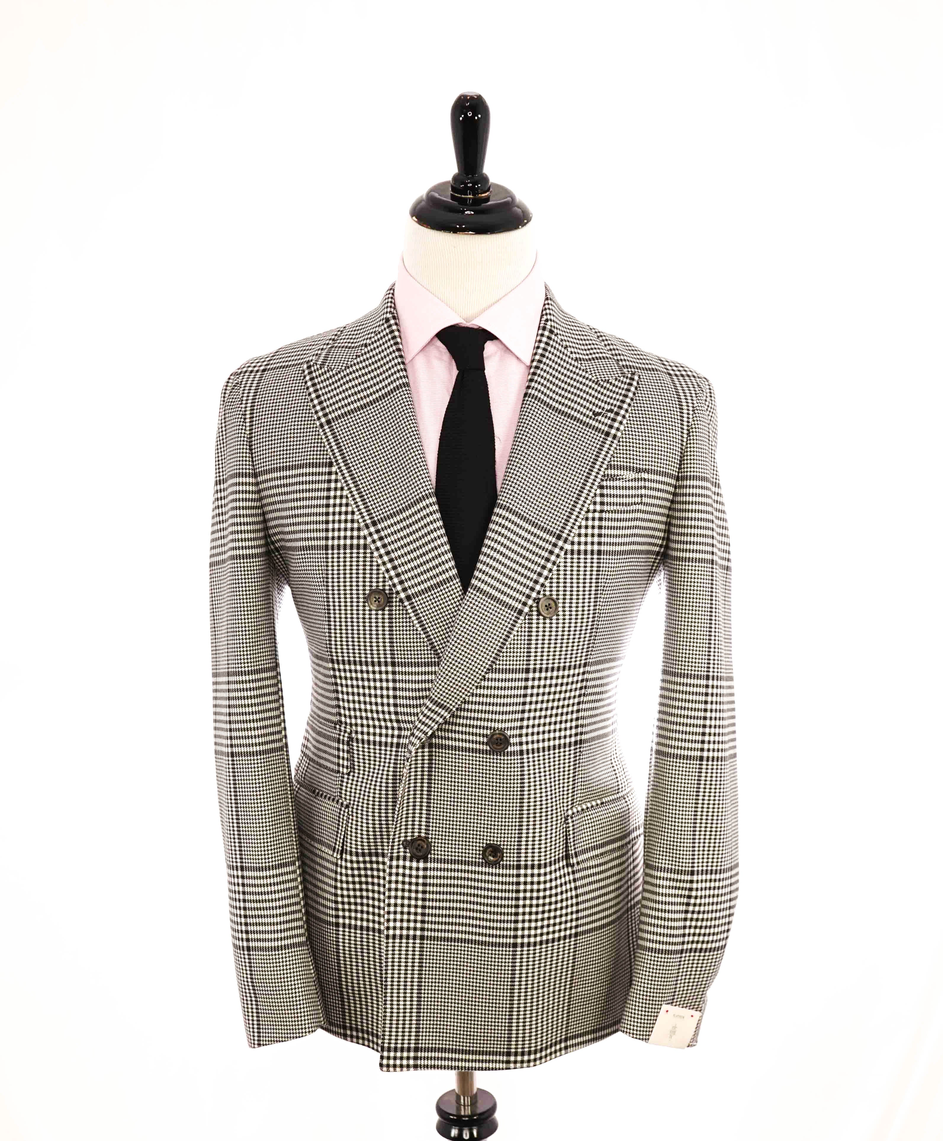 $2,645 ELEVENTY - "PLATINUM LABEL" Bold Prince Of Wales Check Blazer - 40 (50 EU)