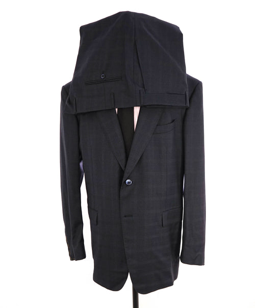 $6,900 ZILLI - Gray Subtle Check WOOL/SILK/CASHMERE LOGO SILK Lining Suit - 52R (62EU)
