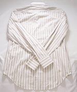 $495 ELEVENTY - Gray/White/Neutral *Spread Contrast Collar* Button Dress Shirt - M