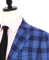 $9,600 KITON - *PURE CASHMERE* Blue Bold Check Plaid Blazer - 40R