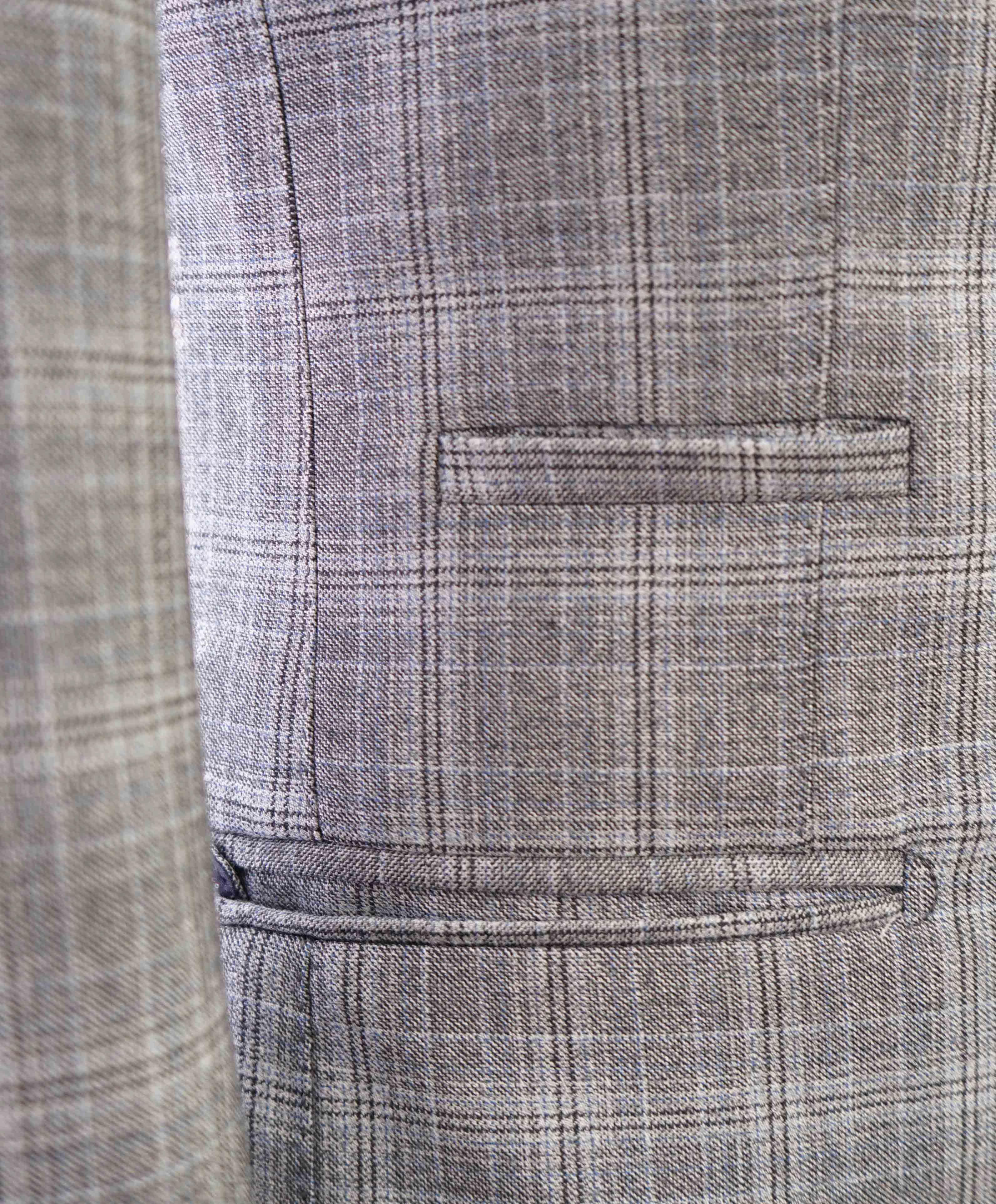 $1,995 ELEVENTY - "PLATINUM LABEL" Check Plaid Gray Classic Blazer - 40 (50 EU)