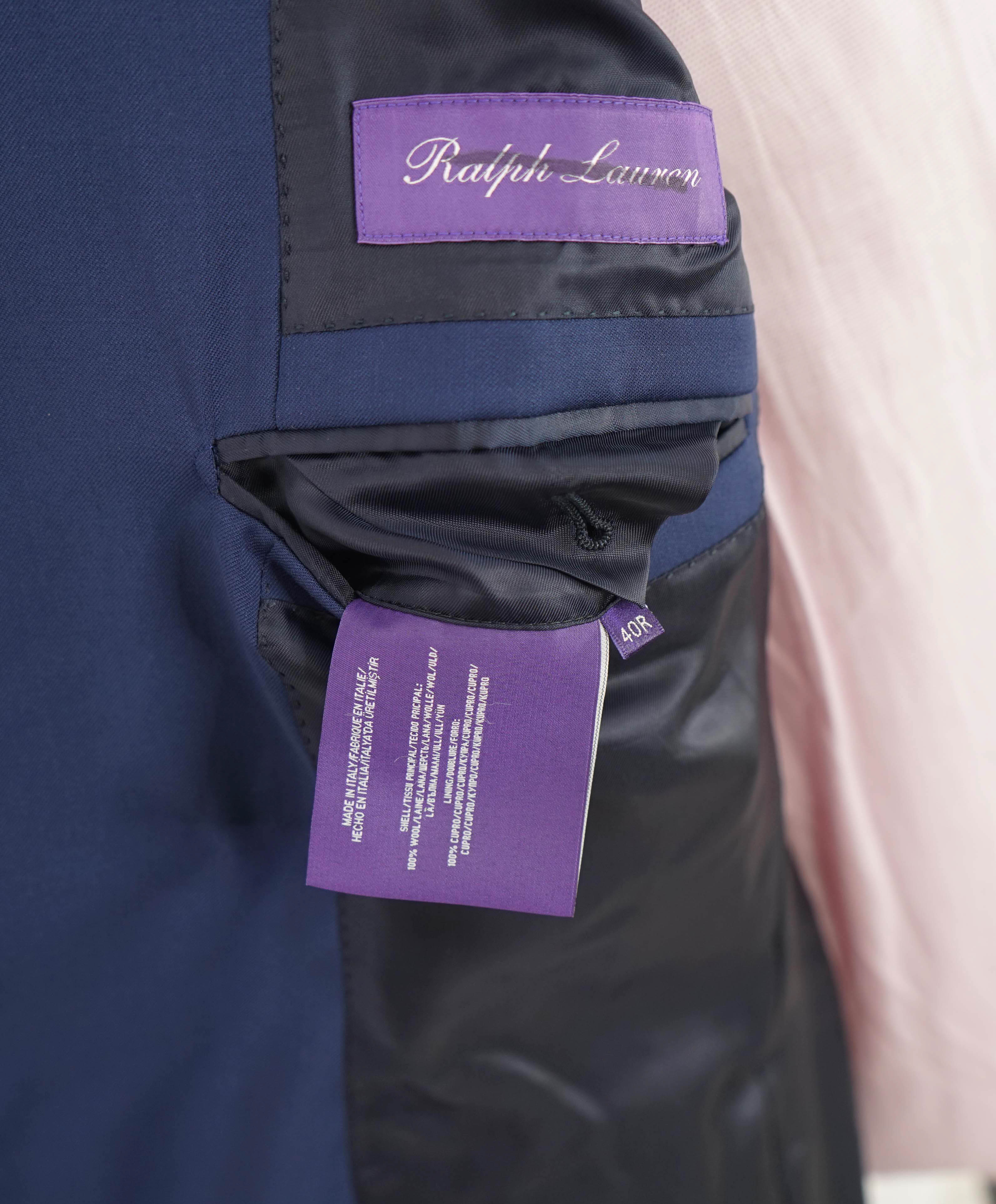 RALPH LAUREN PURPLE LABEL - Cobalt Blue ANT 2-Btn *CLOSET STAPLE* Suit - 40R