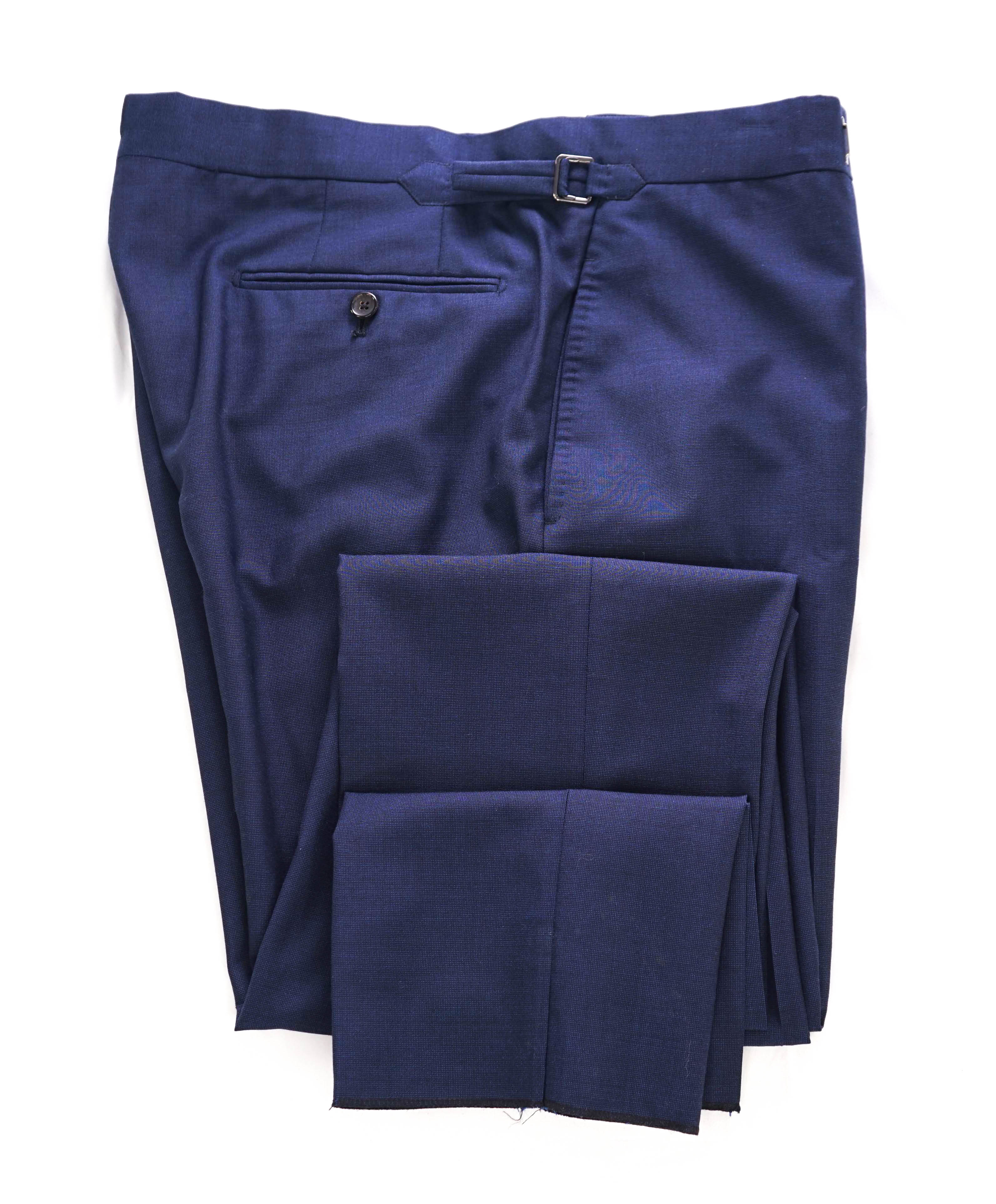 $1,690 TOM FORD - Wool *SIDE STRIPE* Blue Birdseye Dress Pants - 36W (54EU)