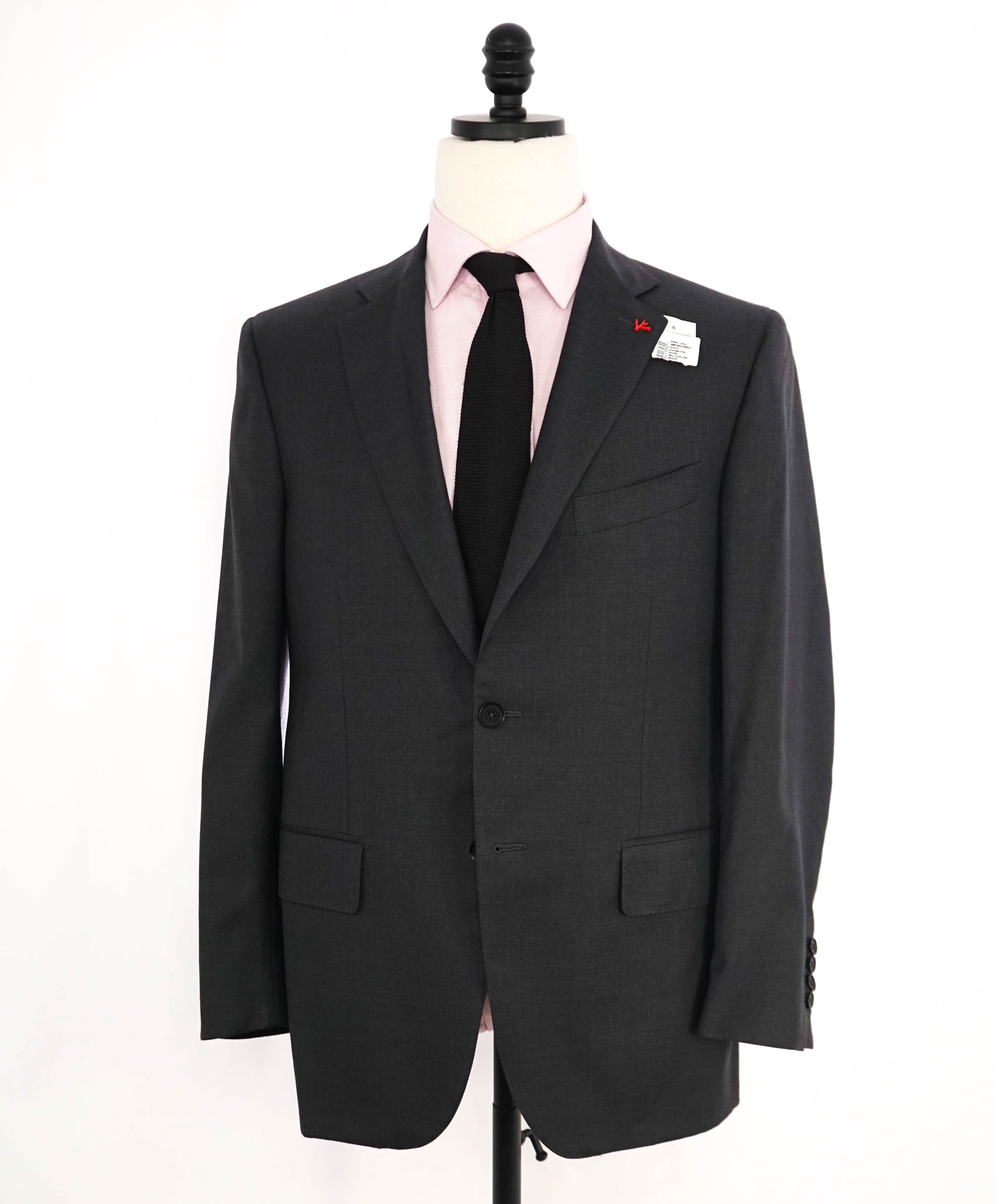 $3,750 ISAIA - Gray "AQUASPIDER" *CLOSET STAPLE* Coral Pin Suit - 42S