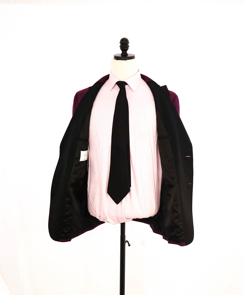 $1,395 BOGLIOLI- Wool Peak Lapel Plum/Pink Dinner Jacket Blazer - 42R