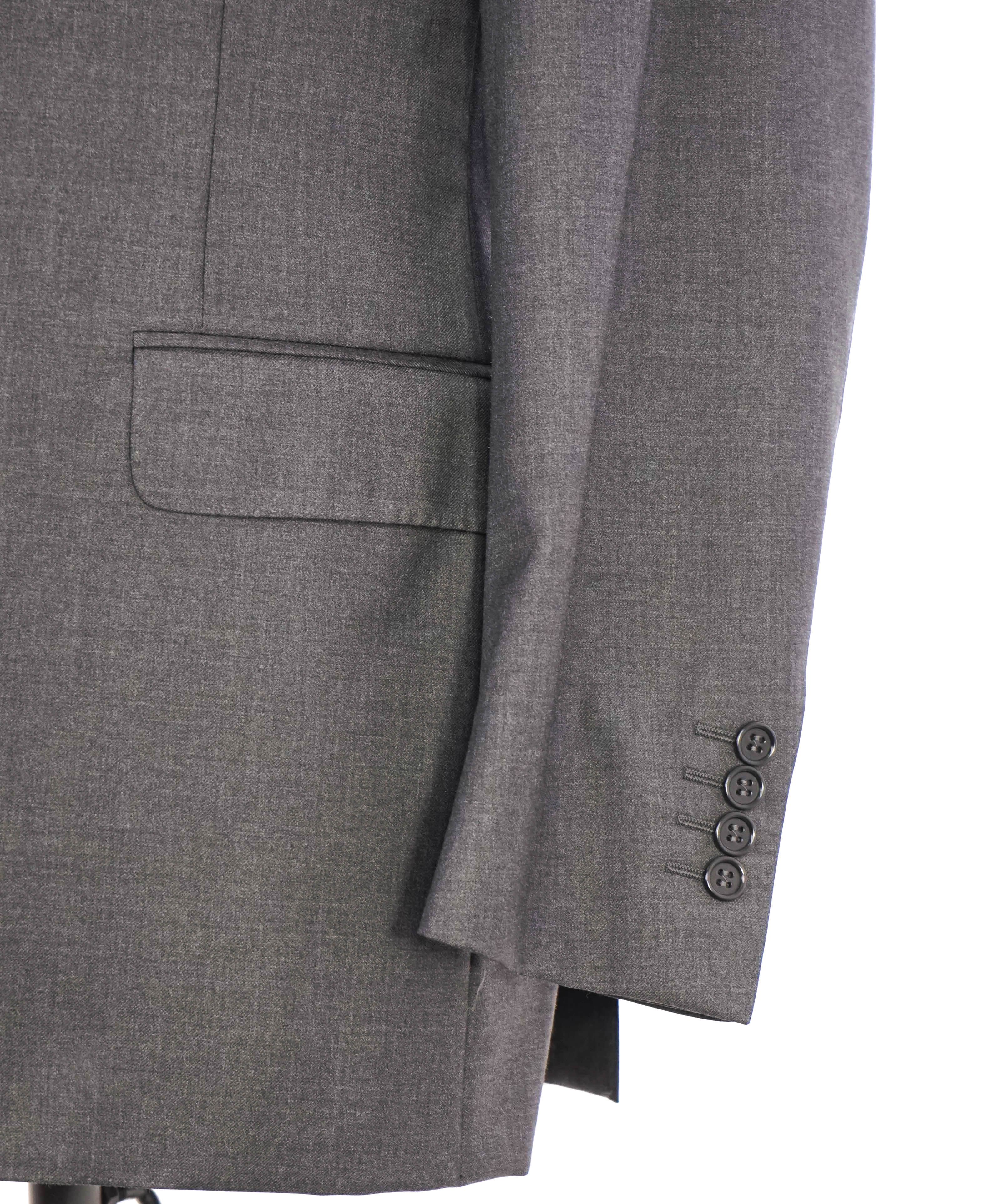 $1,895 CANALI - Solid Gray *Closet Staple* 2-Btn Notch Wool Blazer - 38R