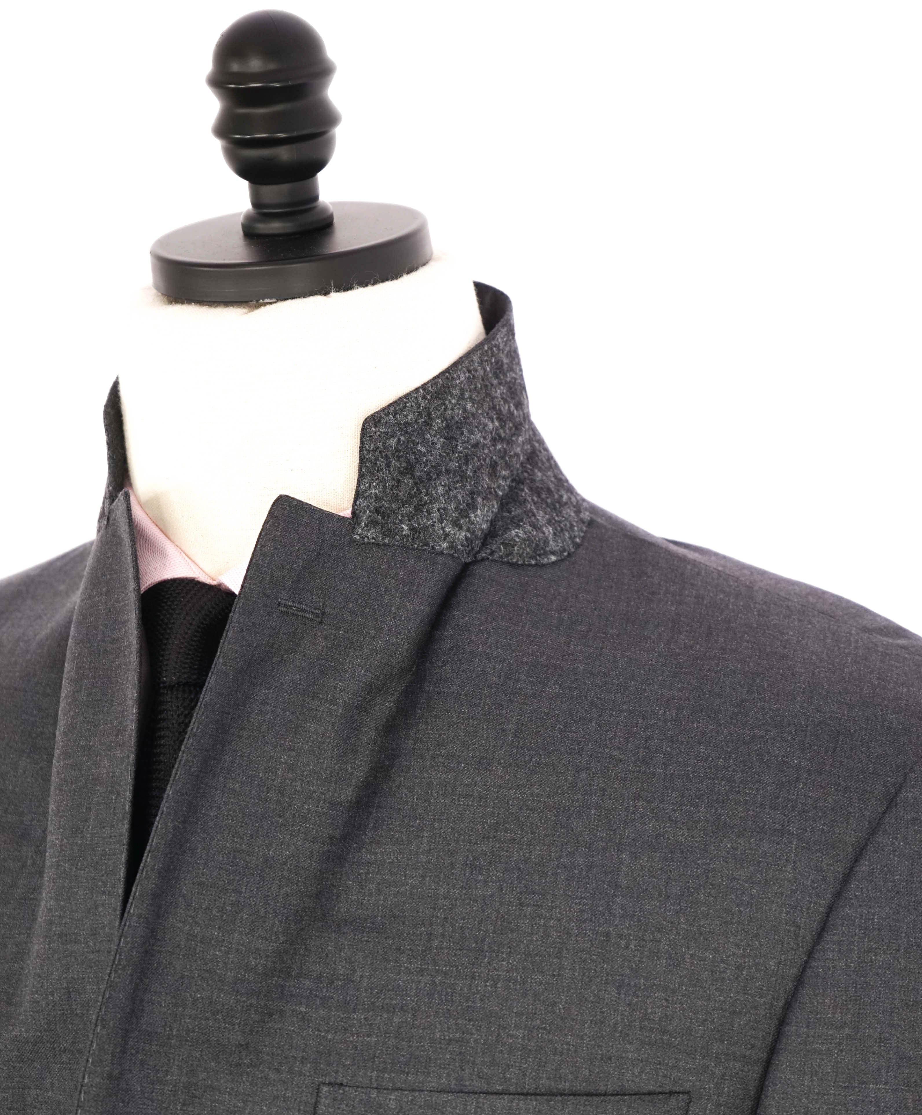 $1,895 CANALI - Solid Gray *Closet Staple* 2-Btn Notch Wool Blazer - 40R US