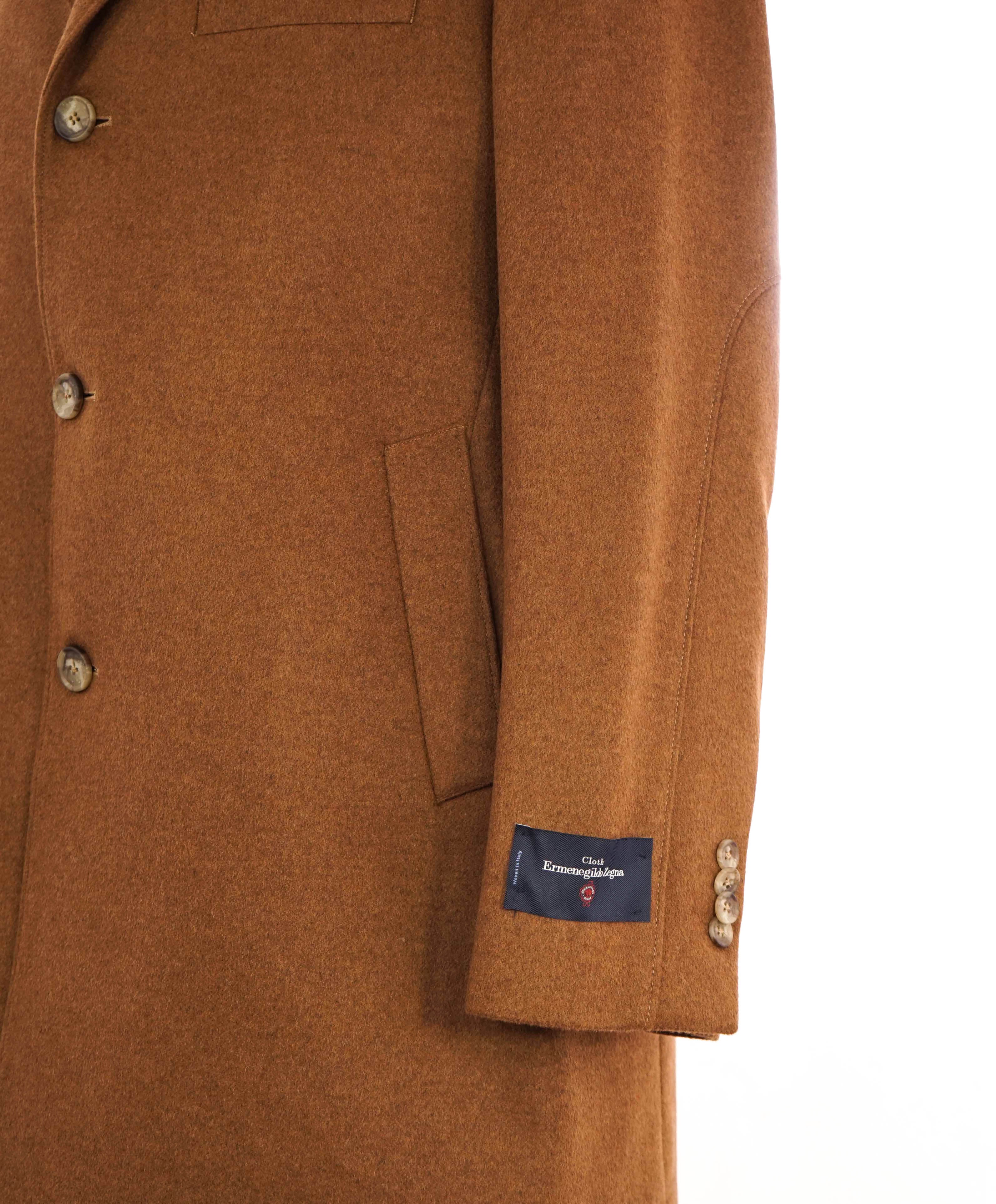 $1,795 ERMENEGILDO ZEGNA - By SAKS FIFTH AVENUE Camel  Wool/Cashmere Coat - L (40R)