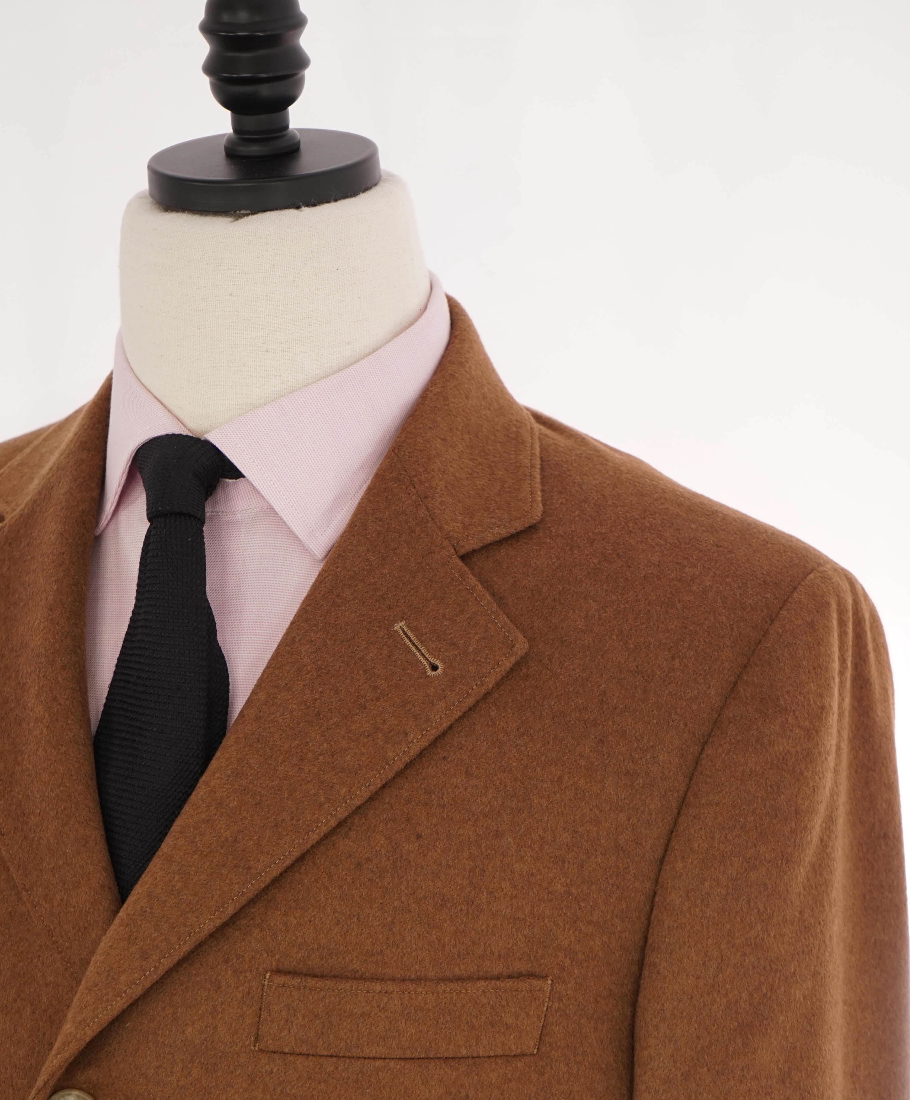 $1,795 ERMENEGILDO ZEGNA - By SAKS FIFTH AVENUE Camel  Wool/Cashmere Coat - L (40R)