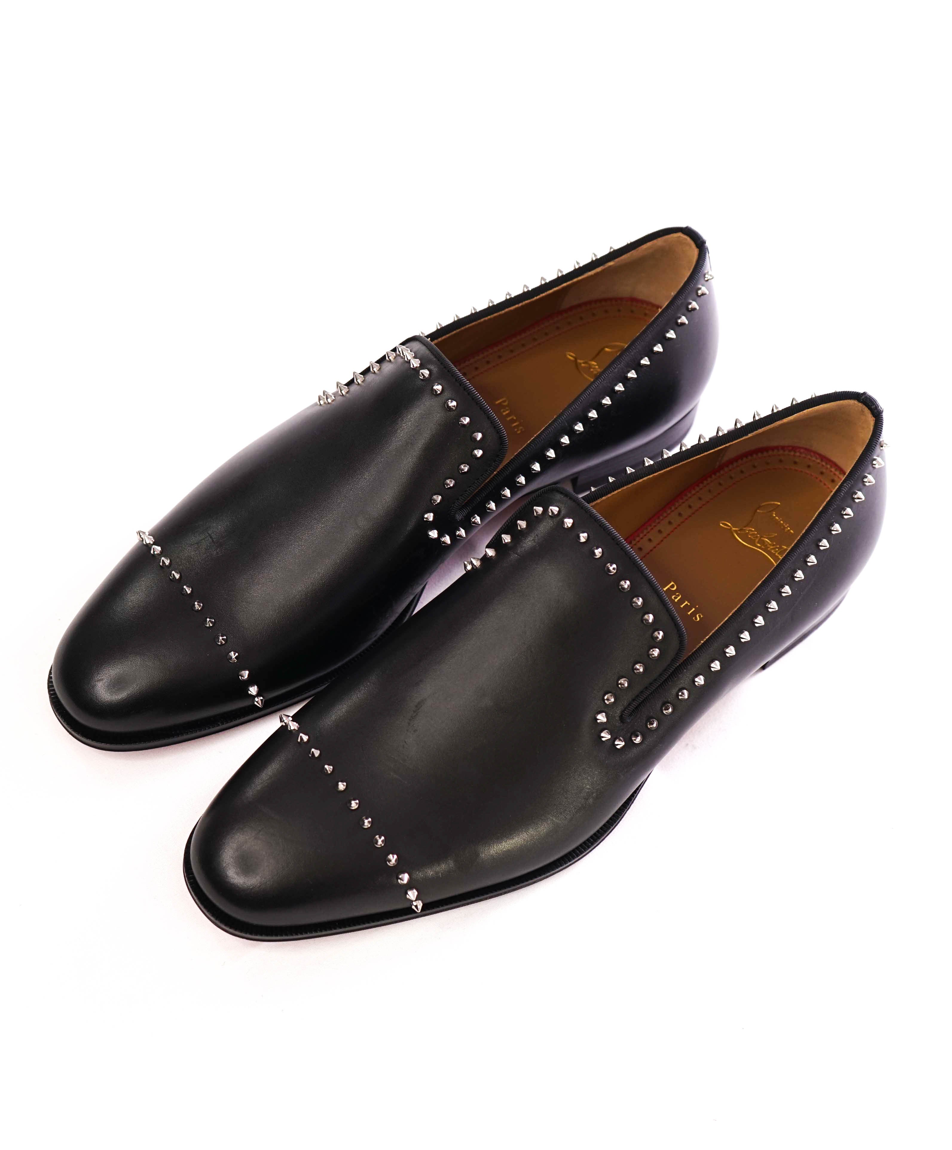 $1,200 CHRISTIAN LOUBOUTIN - *DANDY CLOO* Black Spike Loafers - 11.5 US (44.5 EU)