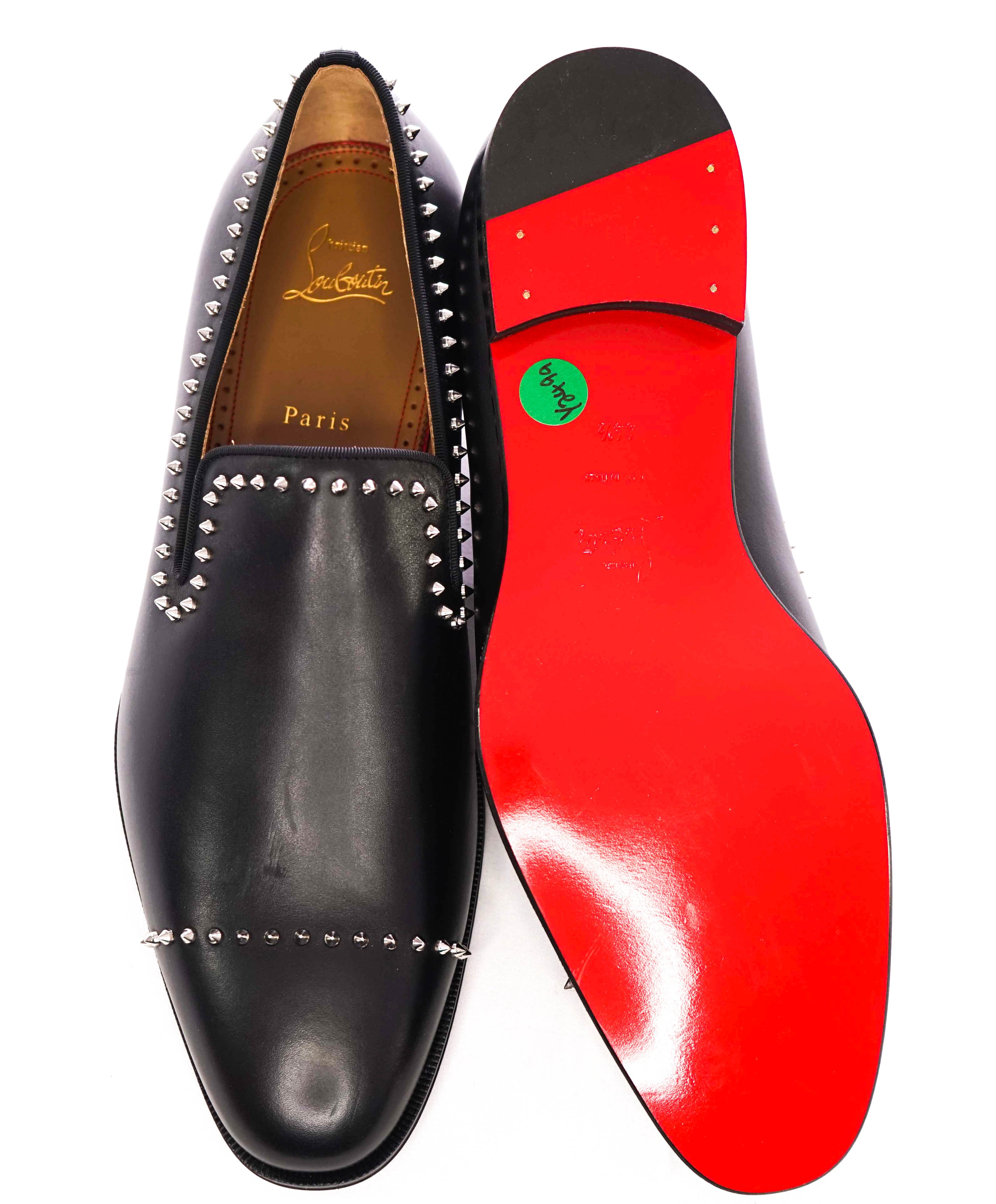 $1,200 CHRISTIAN LOUBOUTIN - *DANDY CLOO* Black Spike Loafers - 11.5 US (44.5 EU)