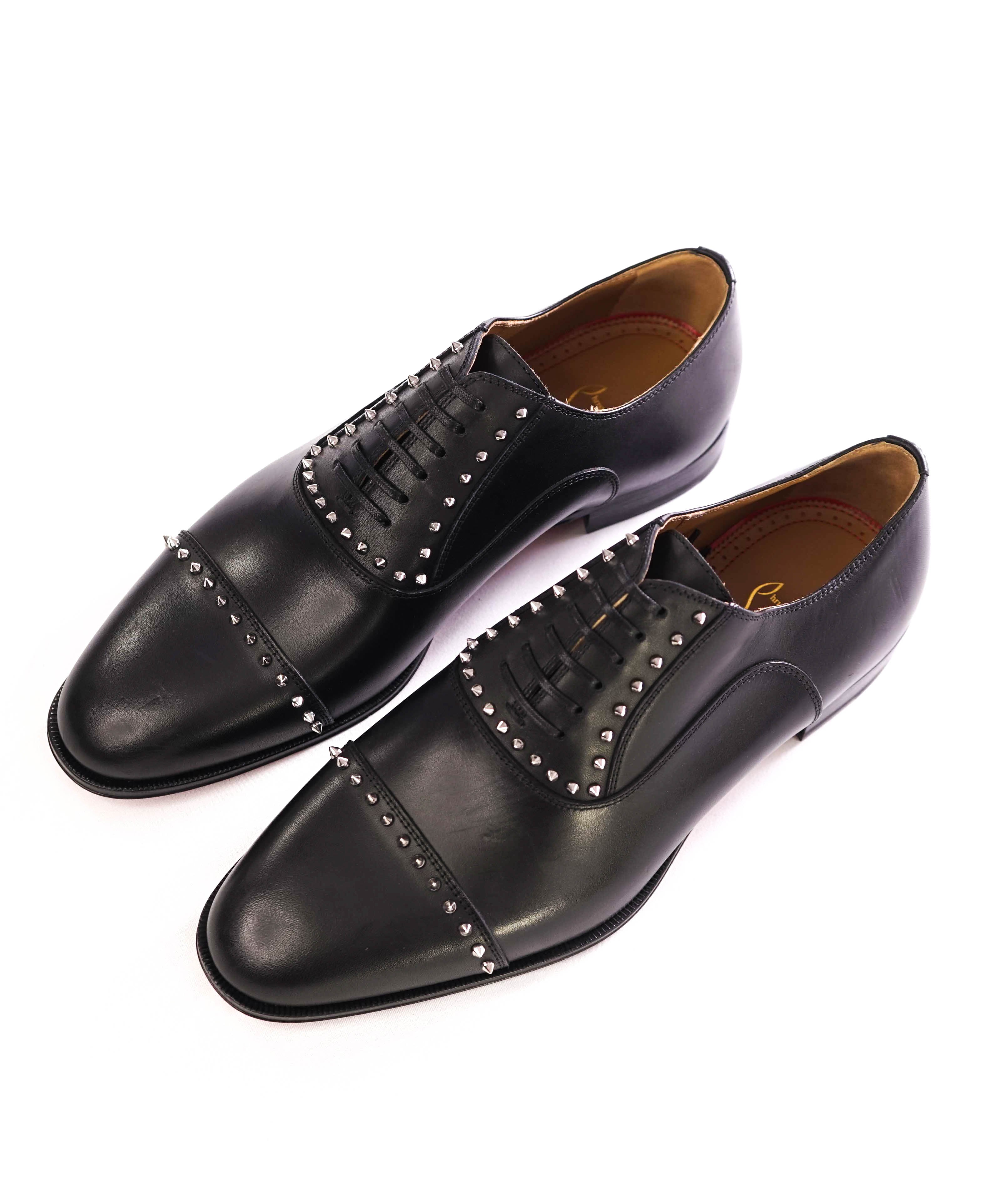 $1,200 CHRISTIAN LOUBOUTIN - *CLOOCLOO* Black Spike Oxfords - 7.5 US (40.5 EU)