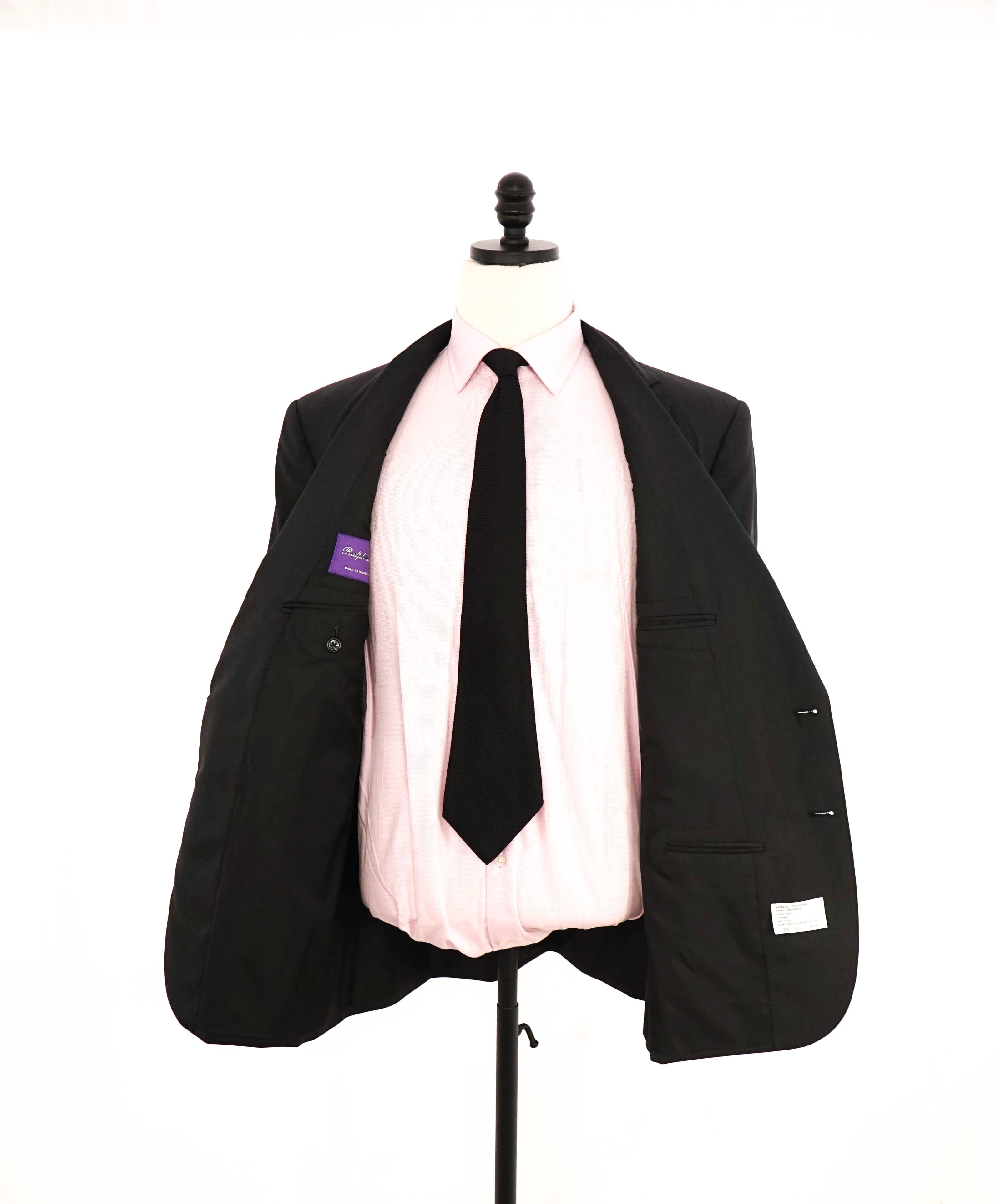 RALPH LAUREN PURPLE LABEL - Gray Solid 2-Btn *CLOSET STAPLE* Suit - 46R US