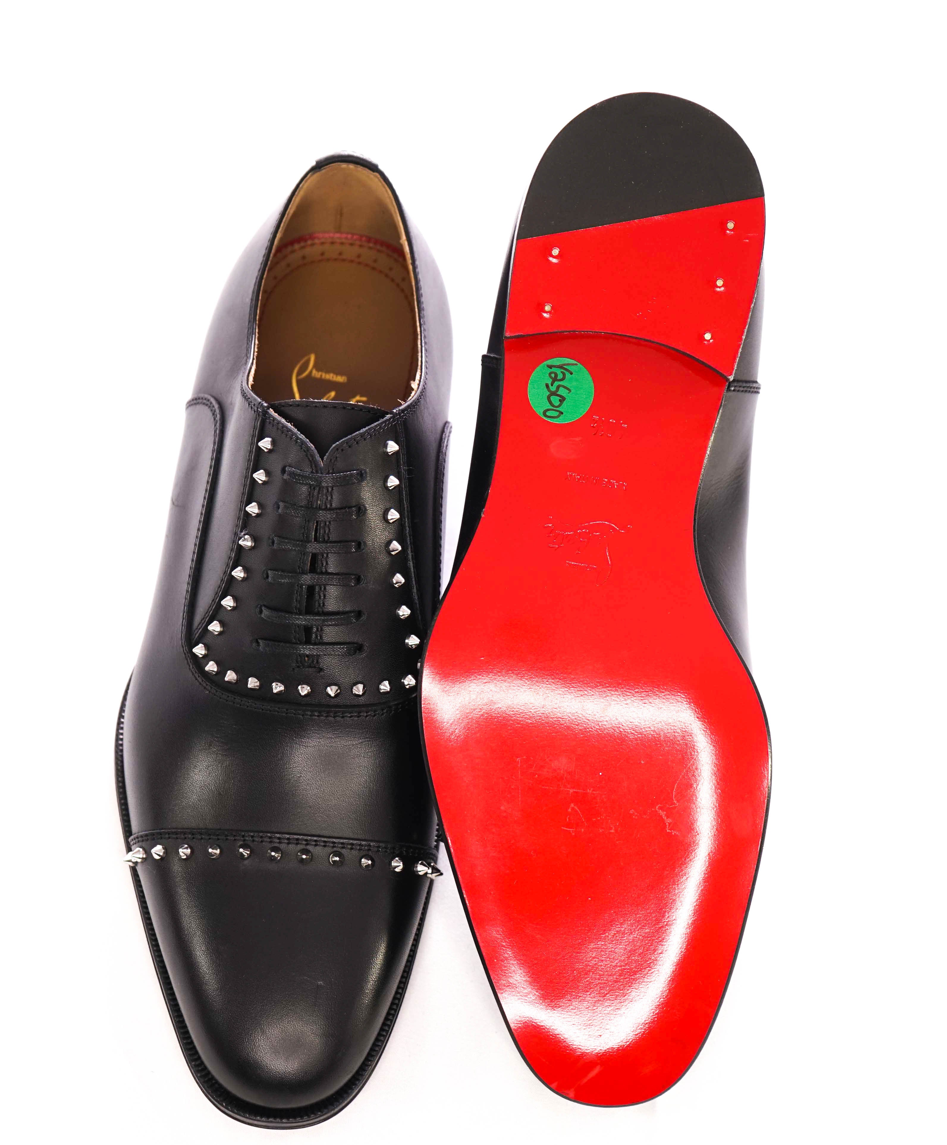 $1,200 CHRISTIAN LOUBOUTIN - *CLOOCLOO* Black Spike Oxfords - 7.5 US (40.5 EU)