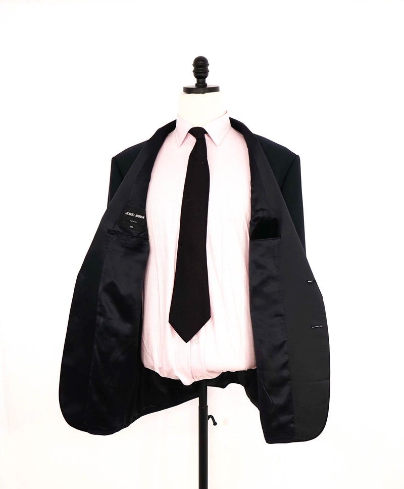 $5,494 GIORGIO ARMANI - "SOHO" Navy SILK LINED Shawl Collar Tuxedo - 50R