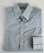 $795 BRUNELLO CUCINELLI - "BASIC FIT" Blue Gingham Check Shirt - S