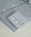 $795 BRUNELLO CUCINELLI - "BASIC FIT" Blue Gingham Check Shirt - S