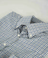 $795 BRUNELLO CUCINELLI - "BASIC FIT" Blue Gingham Check Shirt - S