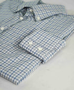 $795 BRUNELLO CUCINELLI - "BASIC FIT" Blue Gingham Check Shirt - S